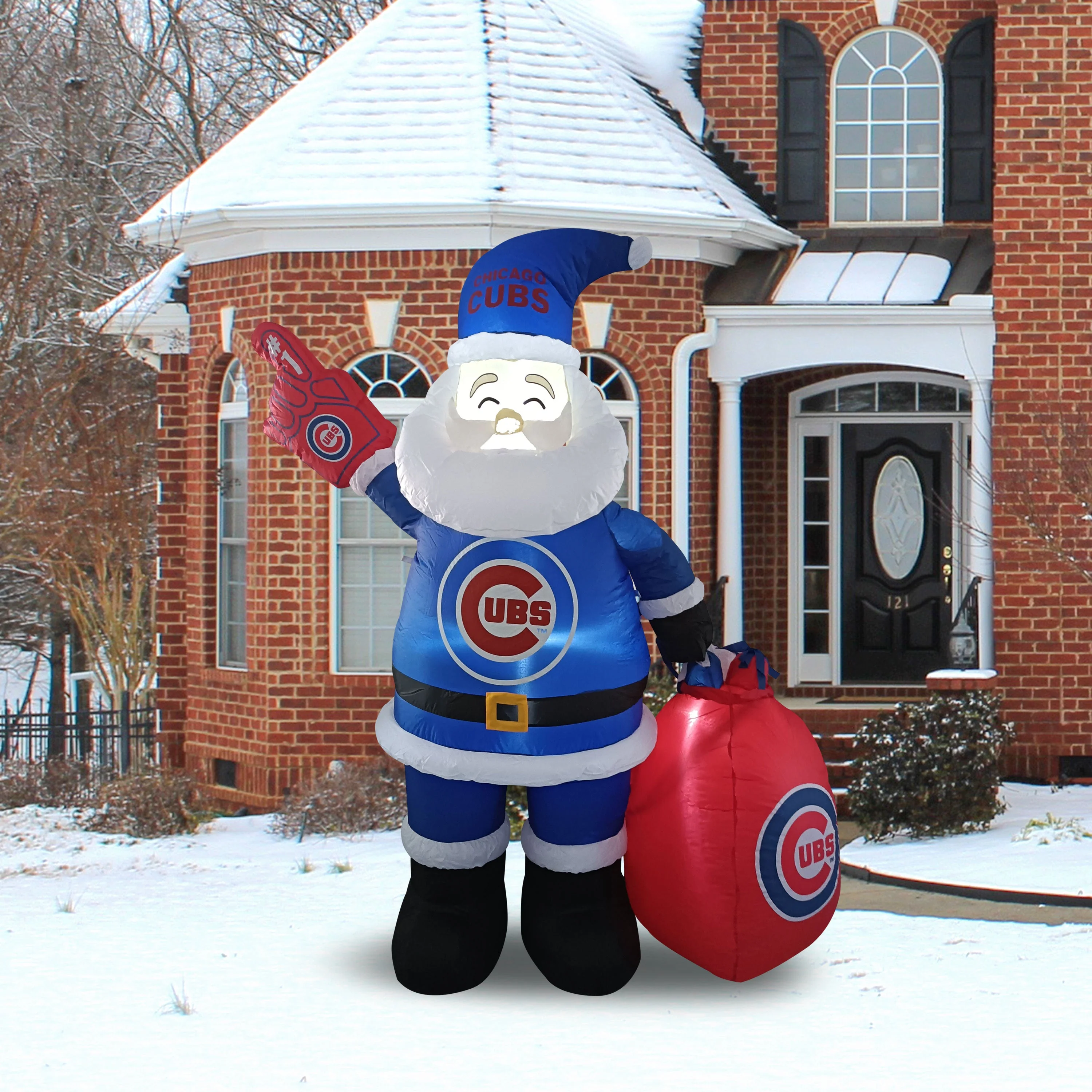 Chicago Cubs Santa Claus Yard Inflatable - Image 4
