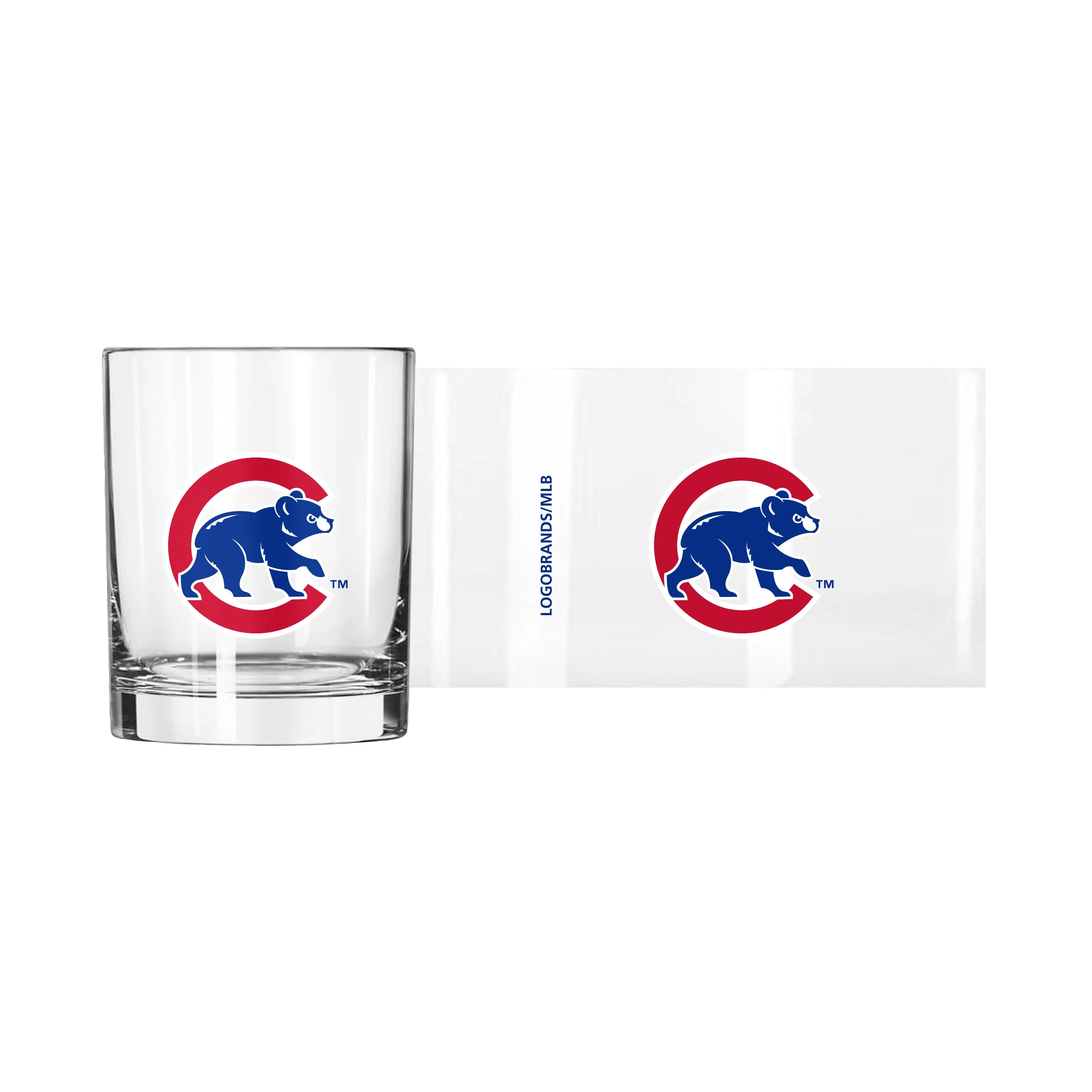 Chicago Cubs Walking Bear 14oz Rocks Glass - Image 2