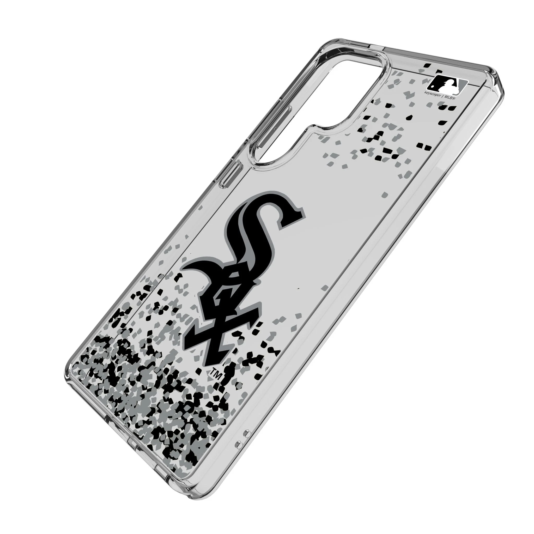 Chicago White Sox Confetti Clear Phone Case for Samsung Galaxy - Image 2