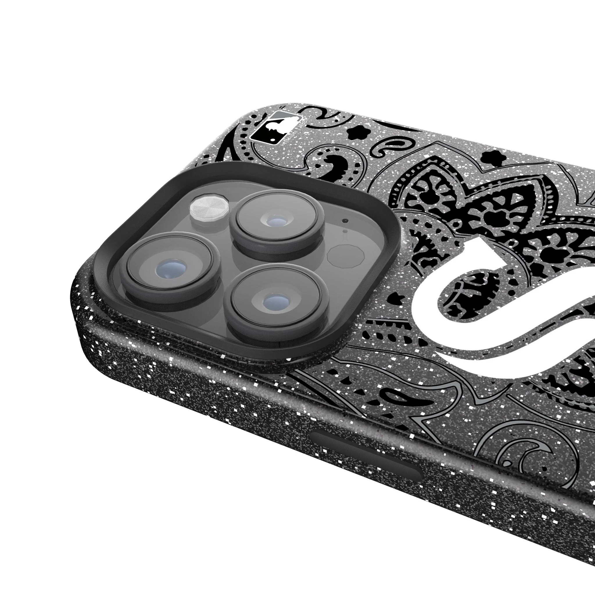 Chicago White Sox Paisley Bling Phone Case - Image 4