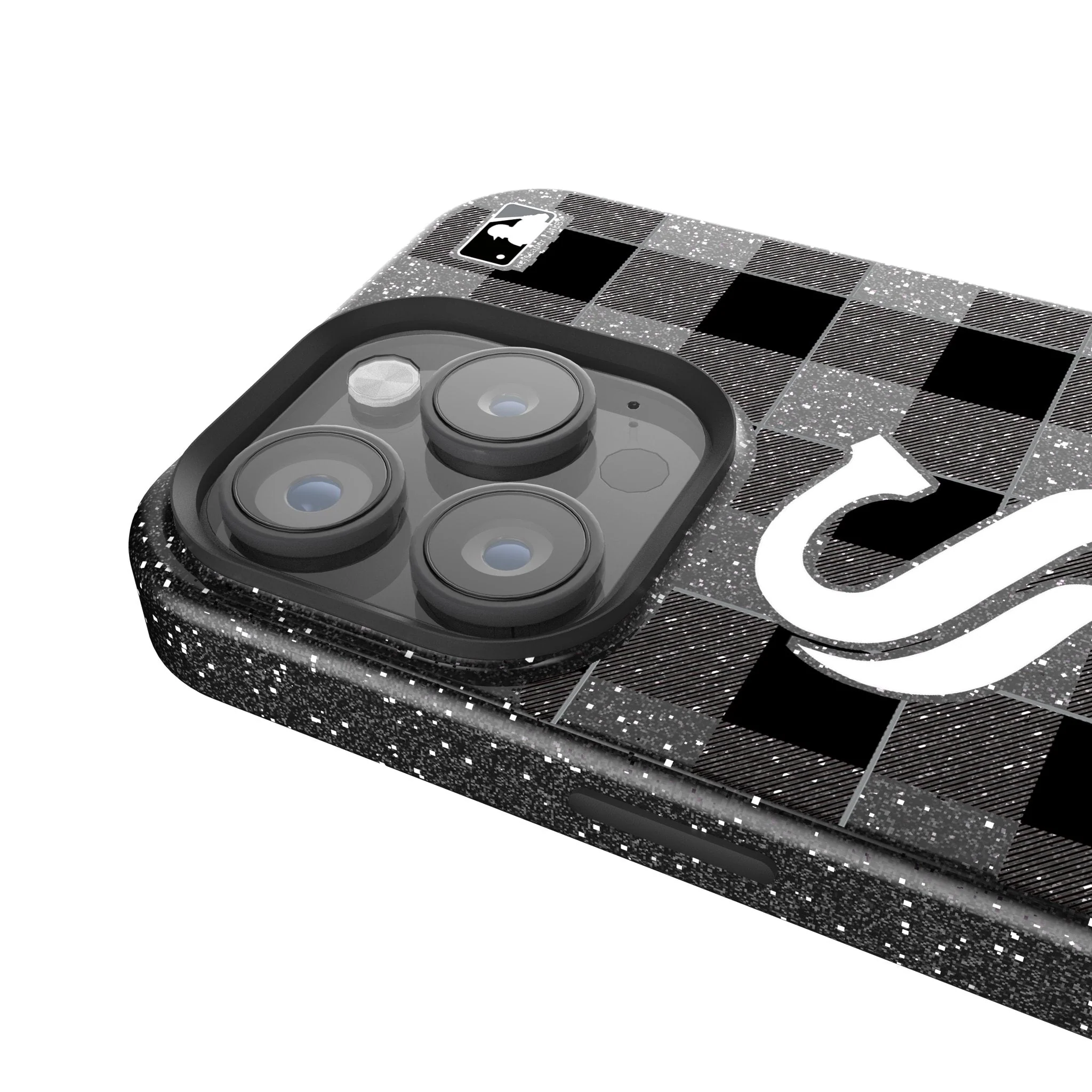 Chicago White Sox Plaid Bling Phone Case - Image 4