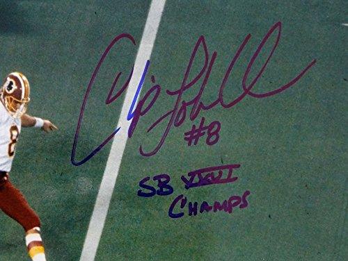 Chip Lohmiller SB XXVI Autographed 8x10 Super Bowl Kickoff Photo- JSA W Auth - Image 2