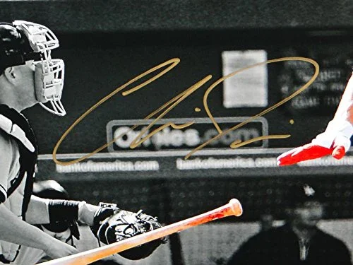 Chris Davis Autographed 16x20 B/W Color Watching Hit Photo- JSA Authenticated - Image 2