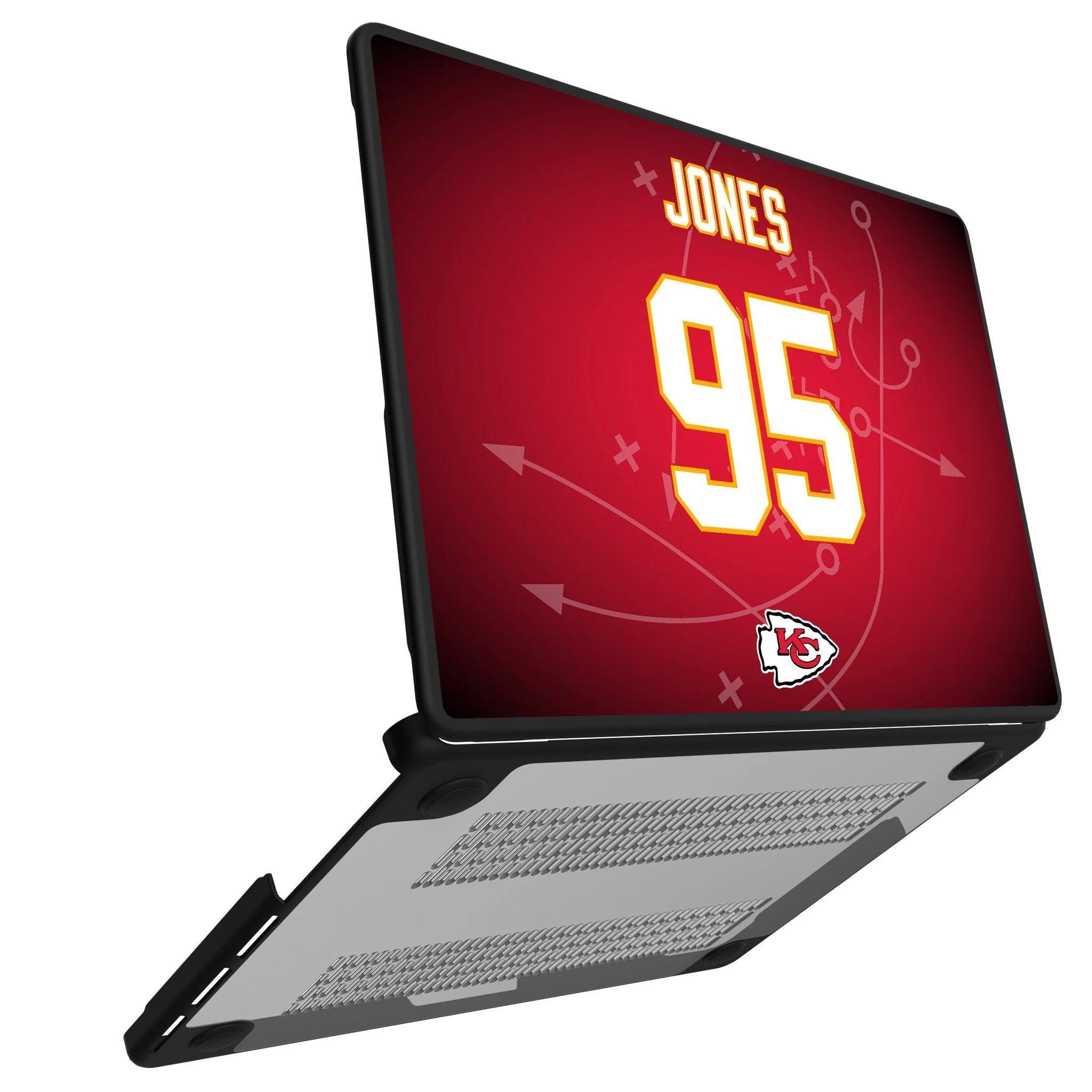Chris Jones Kansas City Chiefs 95 Game Tactic Laptop Case for Apple MacBook - Image 2