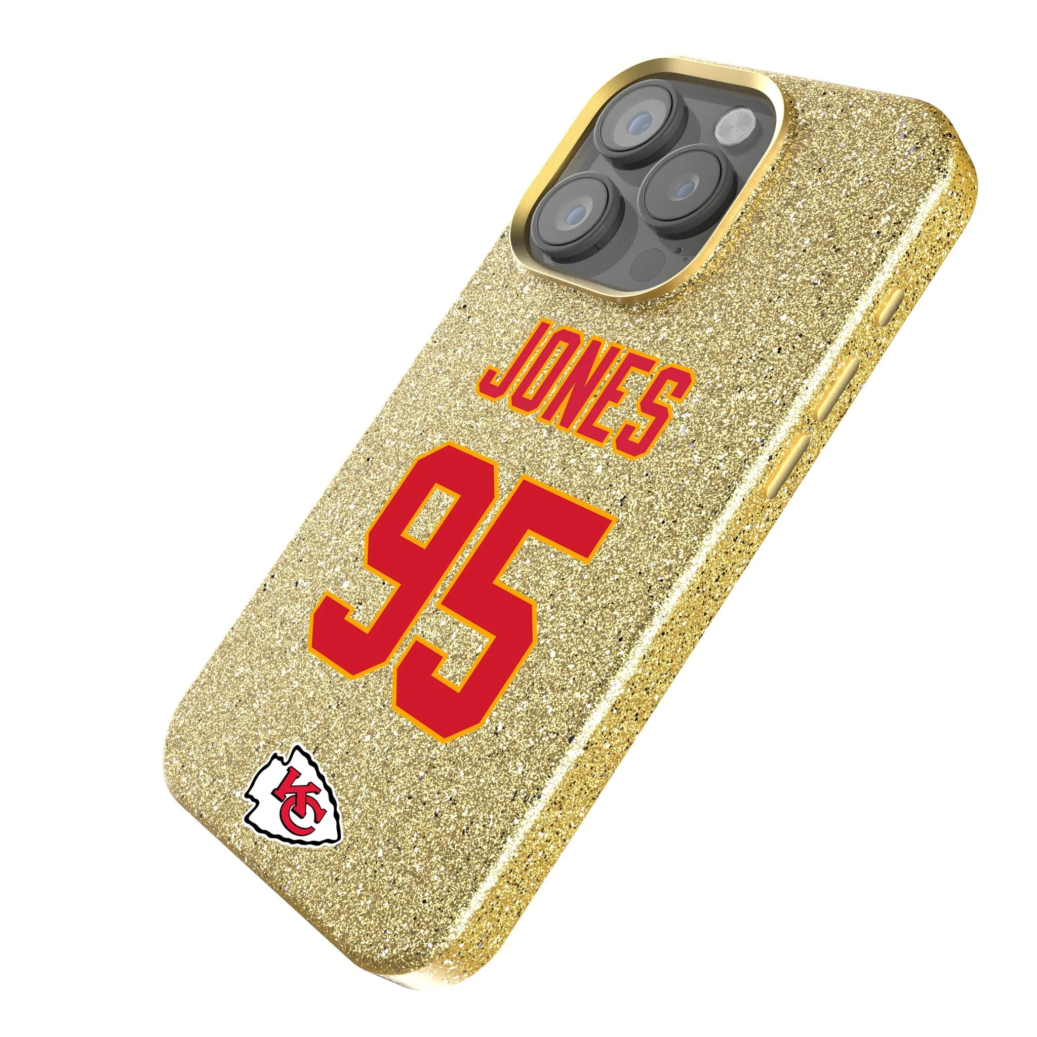 Chris Jones Kansas City Chiefs 95 Ready Bling Phone Case - Image 2