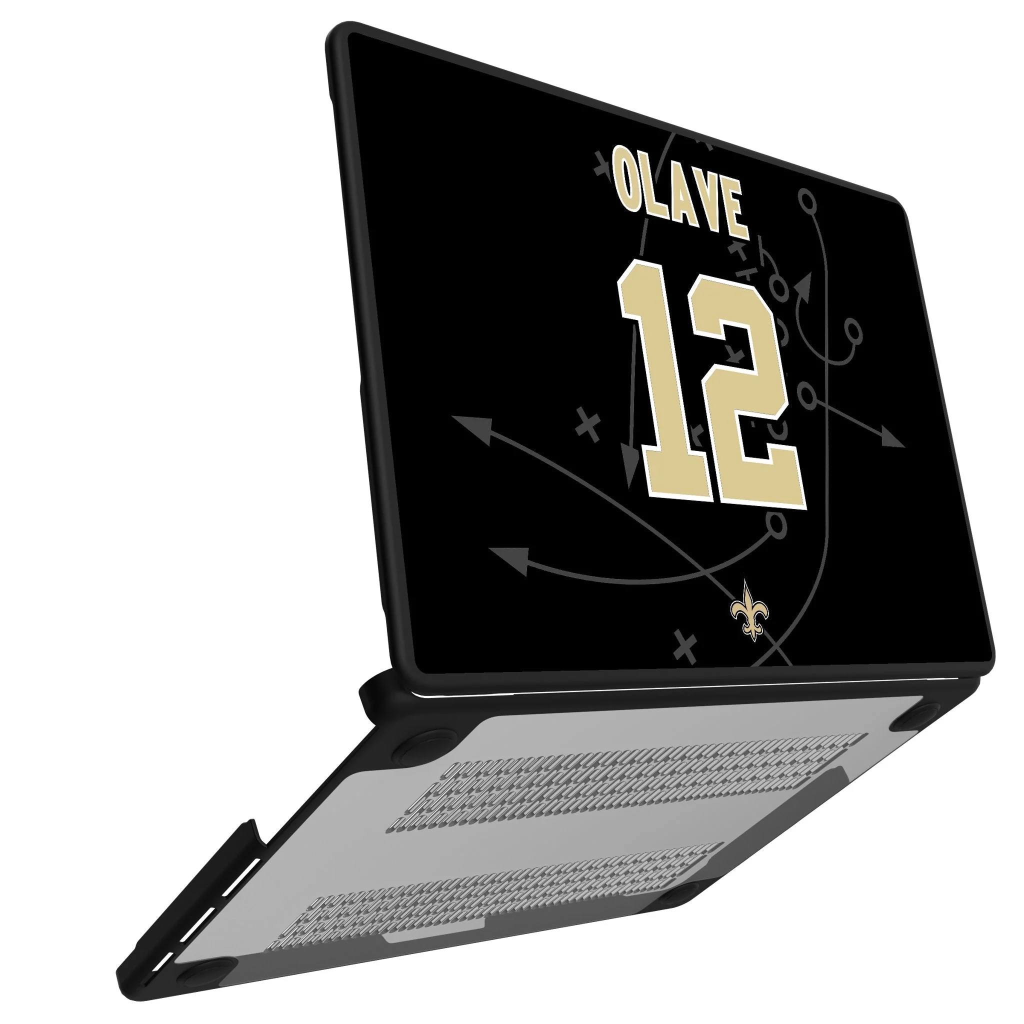 Chris Olave New Orleans Saints 12 Game Tactic Laptop Case for Apple MacBook - Image 2