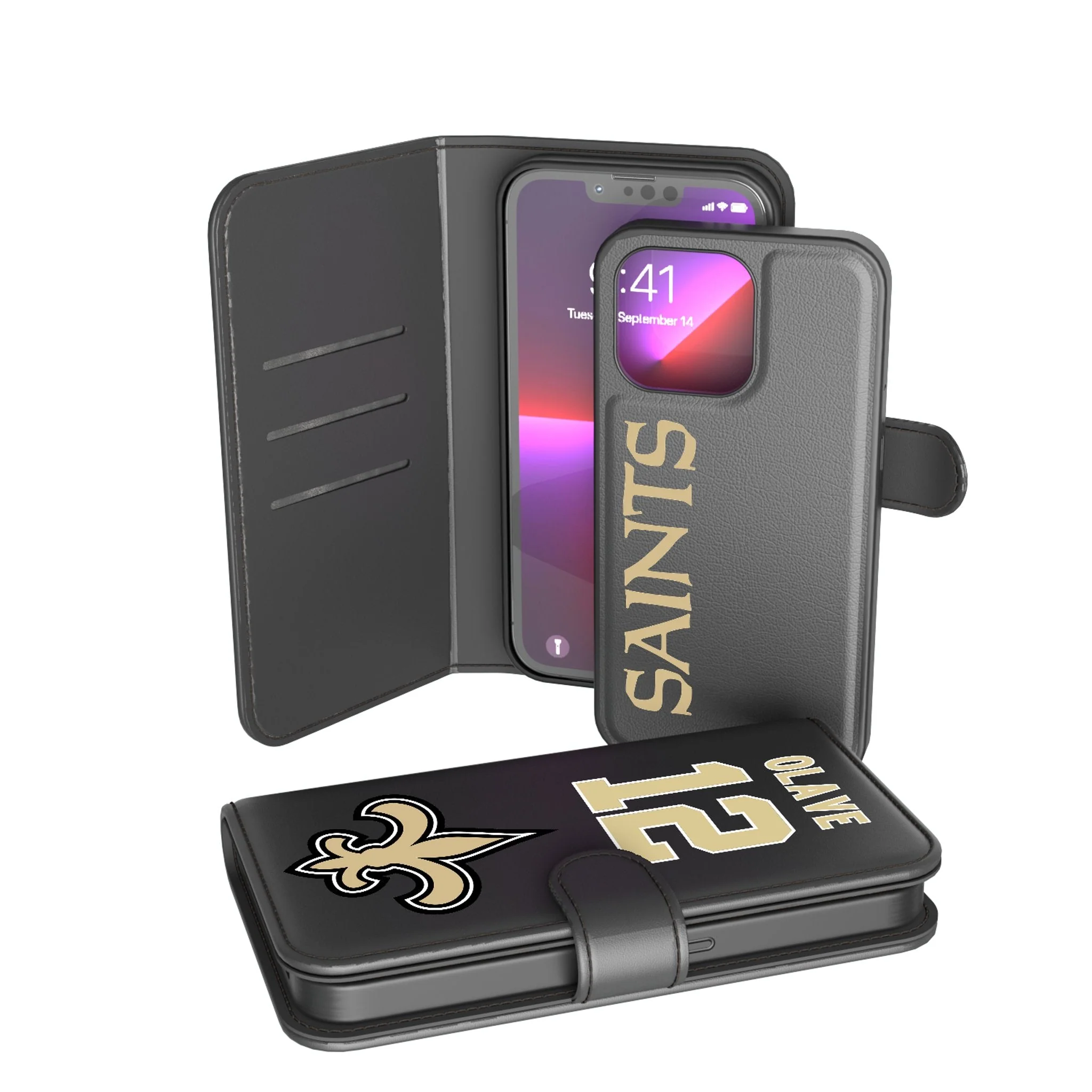 Chris Olave New Orleans Saints 12 Ready Wallet Phone Case