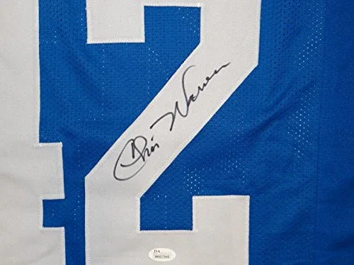 Chris Warren Autographed Blue Pro Style Jersey- JSA W Authenticated - Image 2