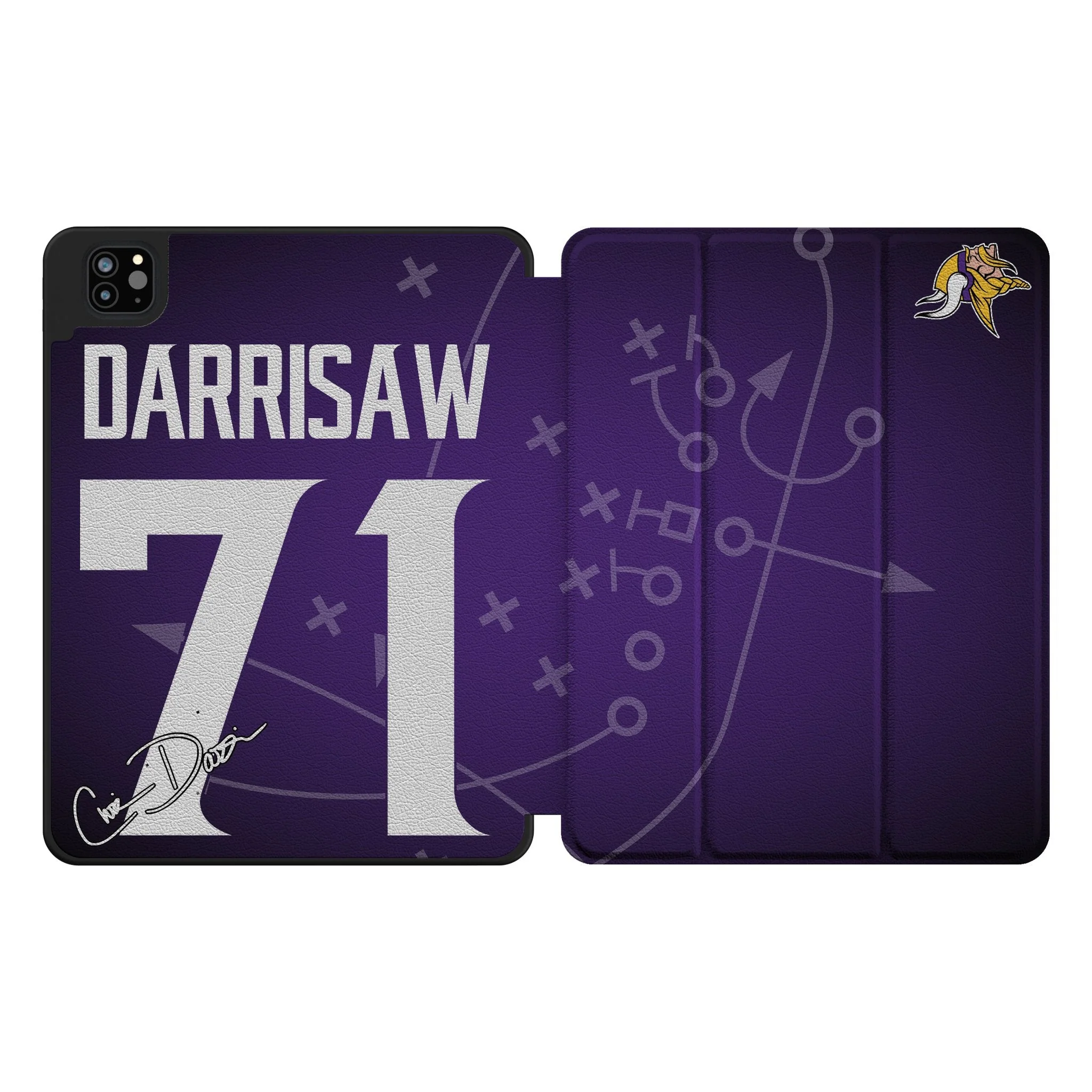 Christian Darrisaw Minnesota Vikings 71 Ready Tablet Case for Apple iPad