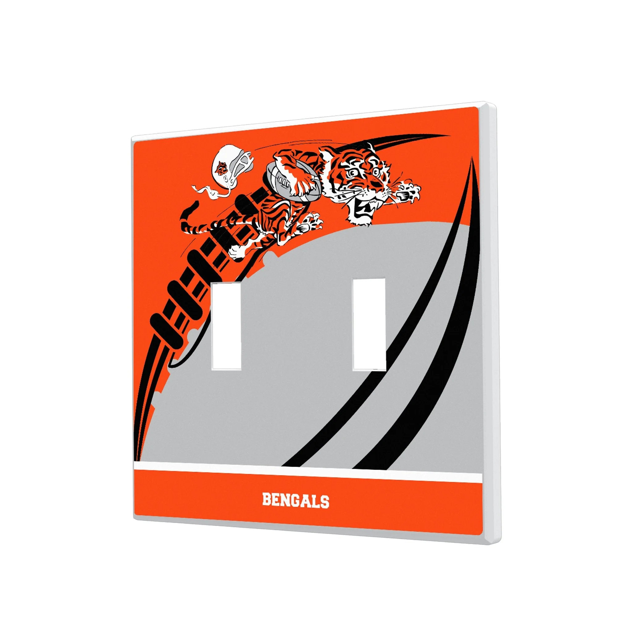 Cincinnati Bengals Historic Collection Passtime Hidden-Screw Light Switch Plate - Image 3