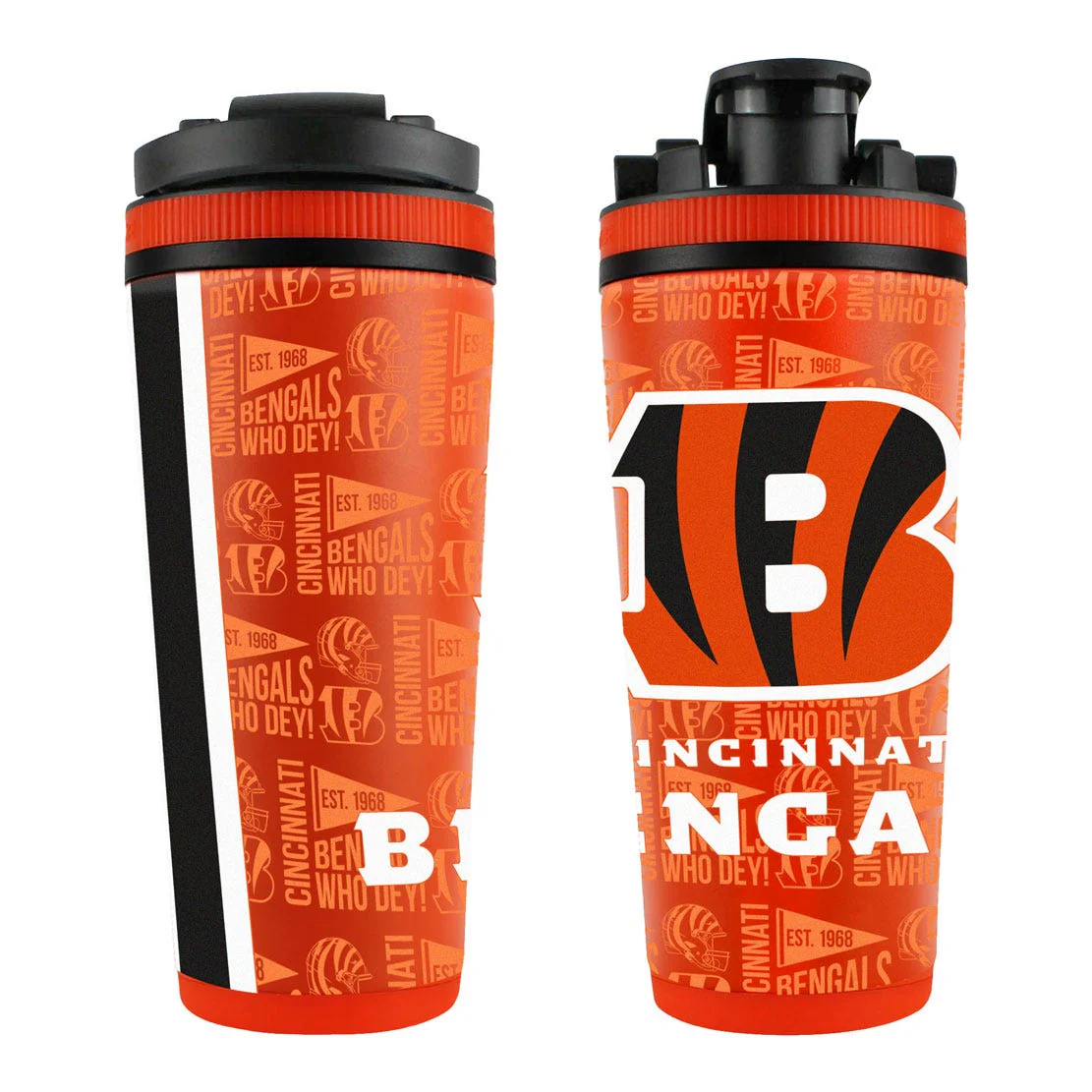 Cincinnati Bengals Orange 26oz 4D Stainless Steel Ice Shaker