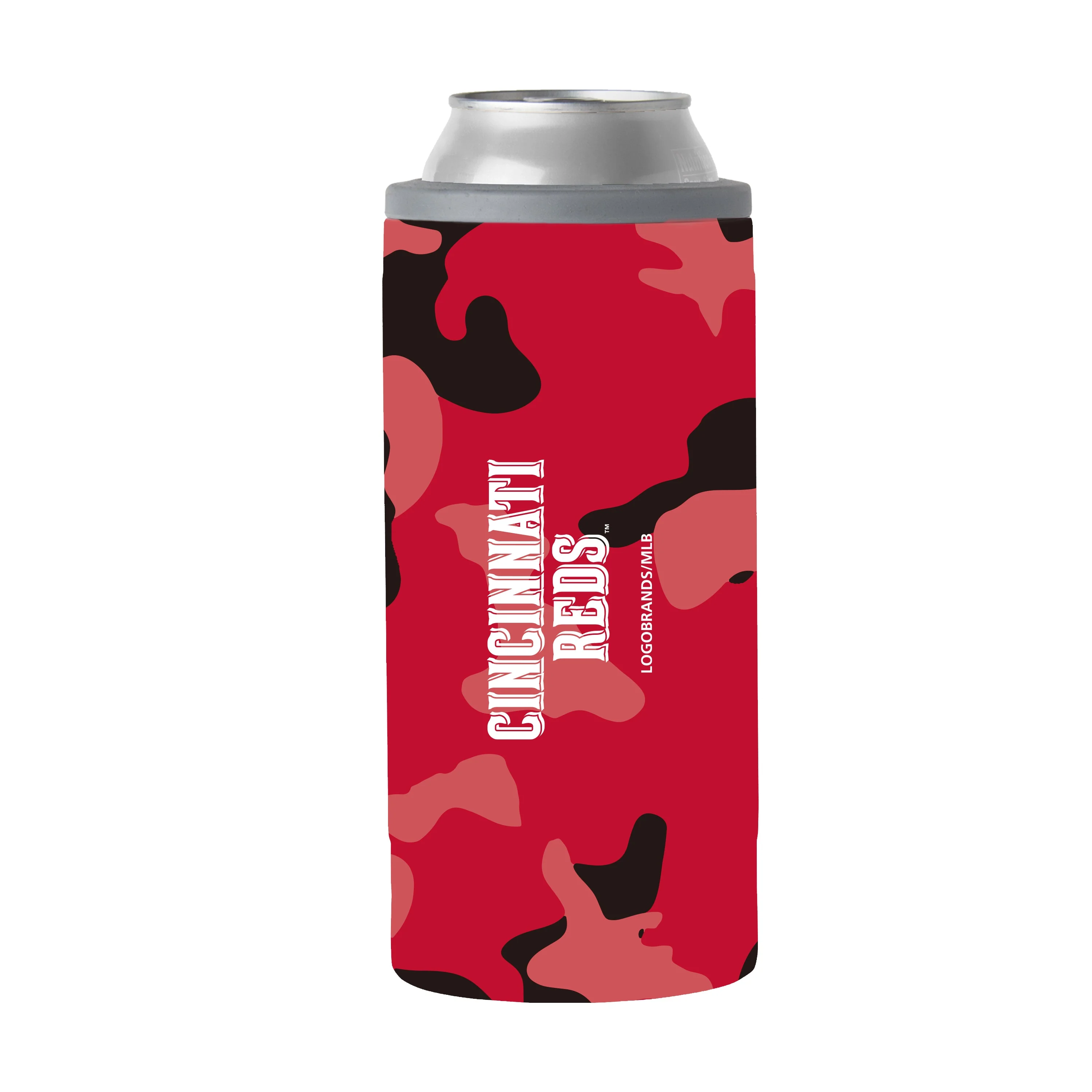 Cincinnati Reds 12oz Camo Slim Can Coolie - Image 2