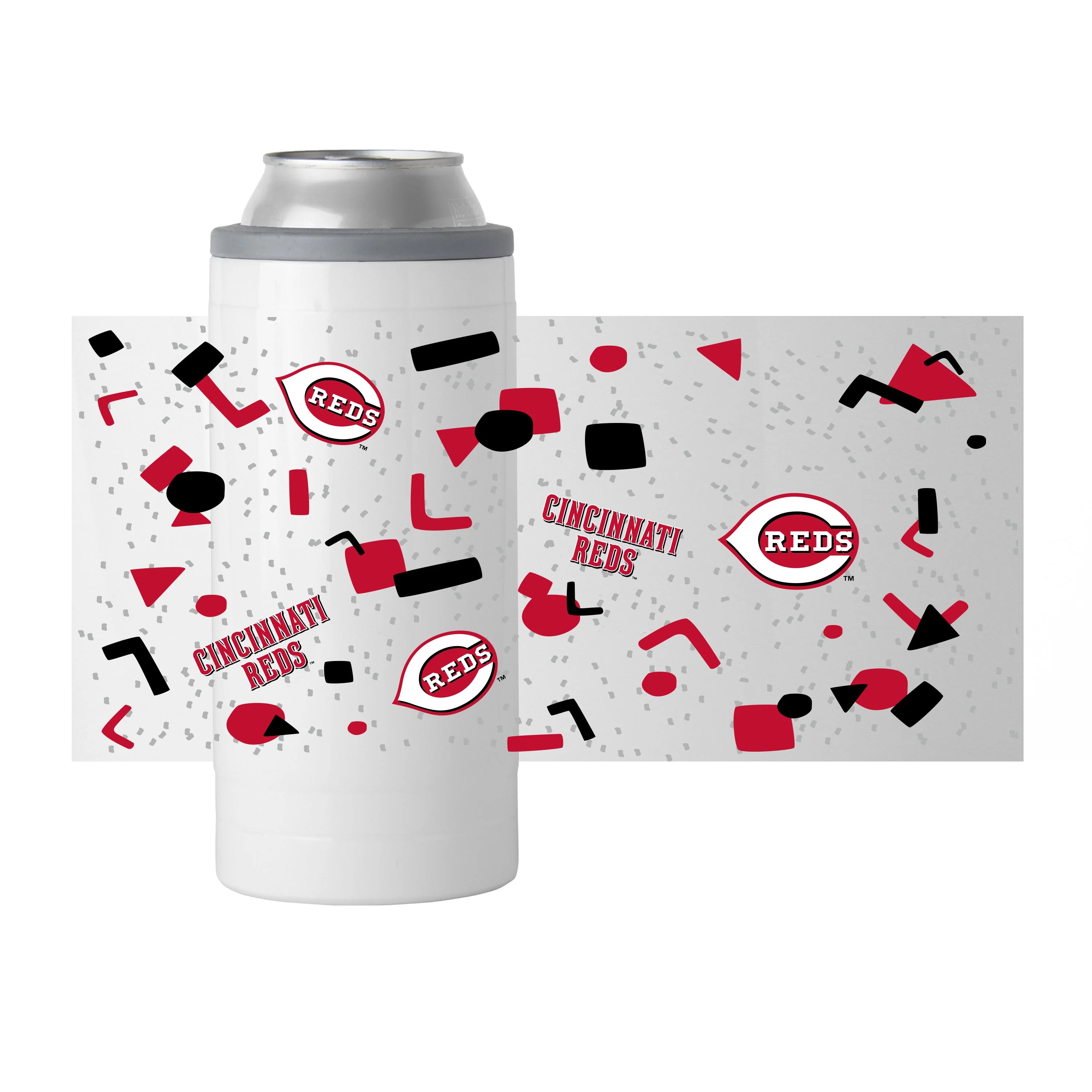 Cincinnati Reds 12oz Flashback Slim Can Coolie - Image 2