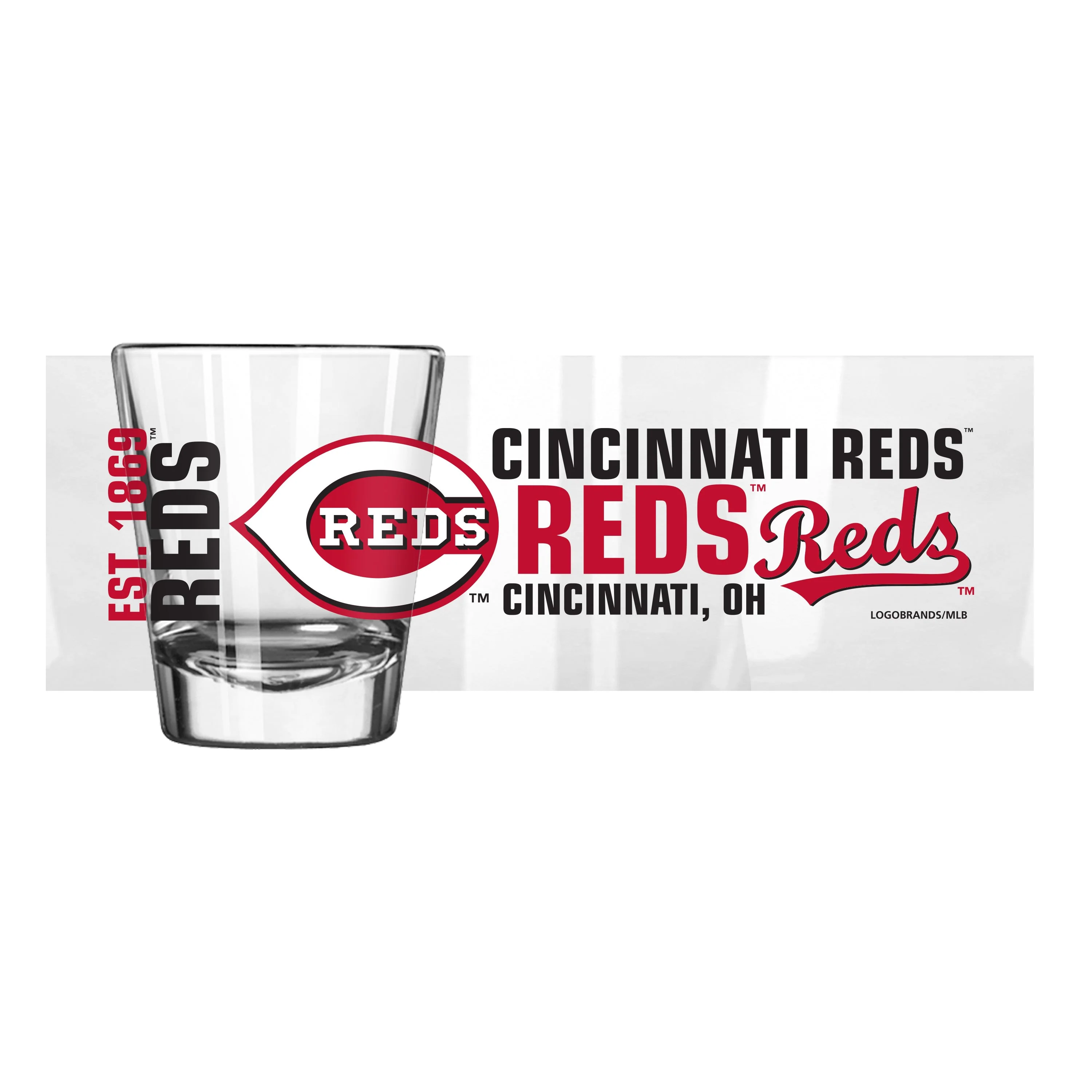 Cincinnati Reds 2oz Spirit Shot Glass - Image 2
