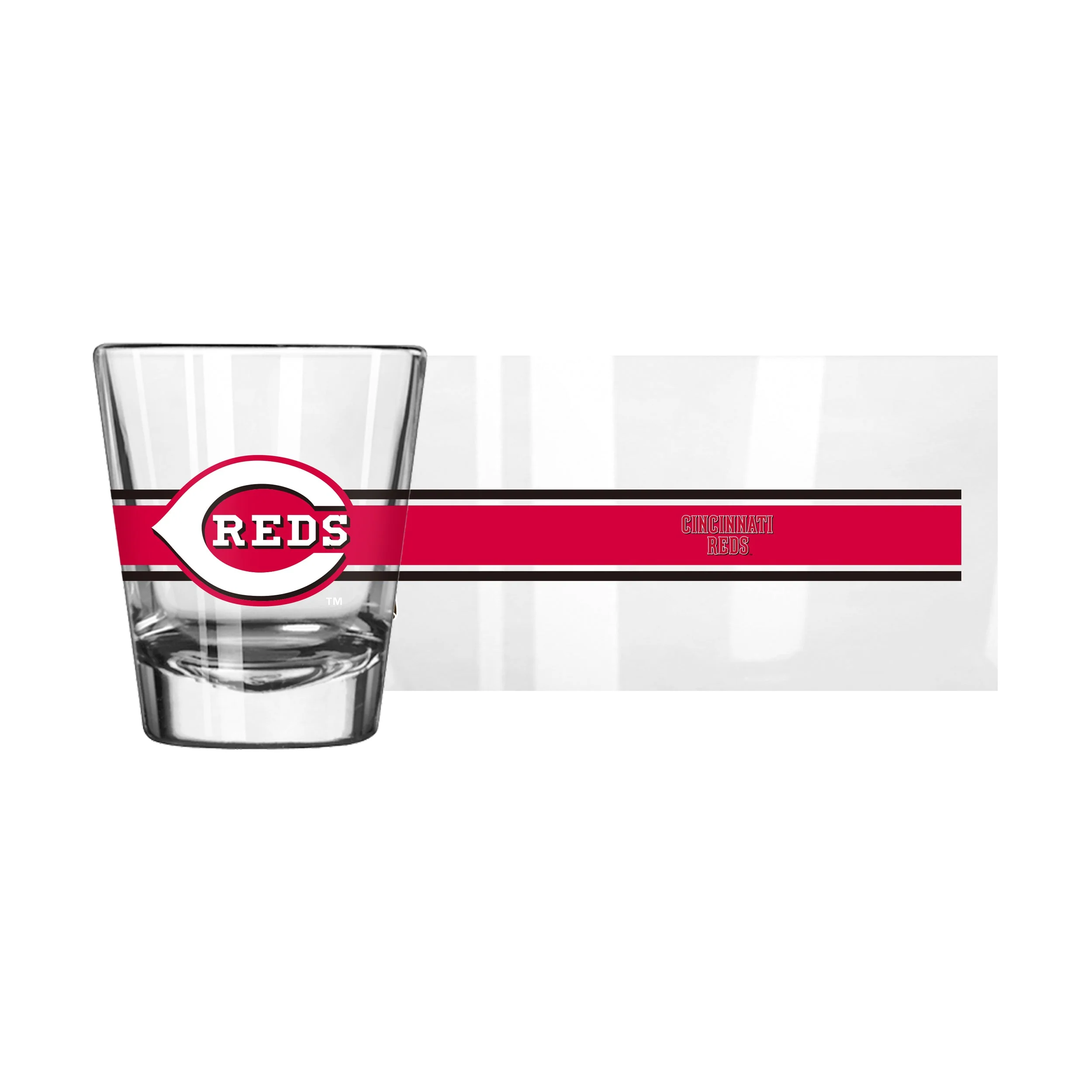Cincinnati Reds 2oz Stripe Shot Glass - Image 2