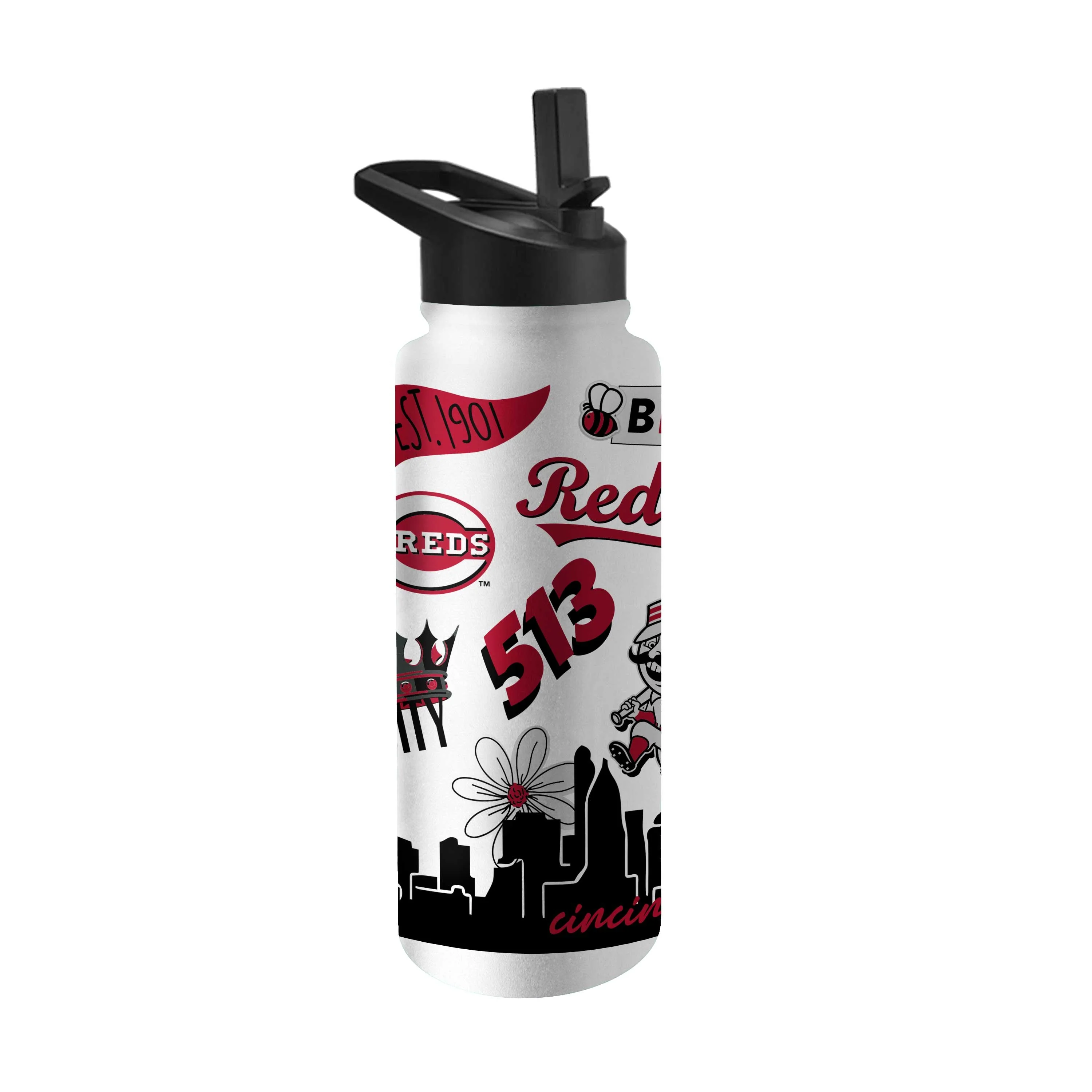 Cincinnati Reds 34oz Native Quencher Bottle - Image 2