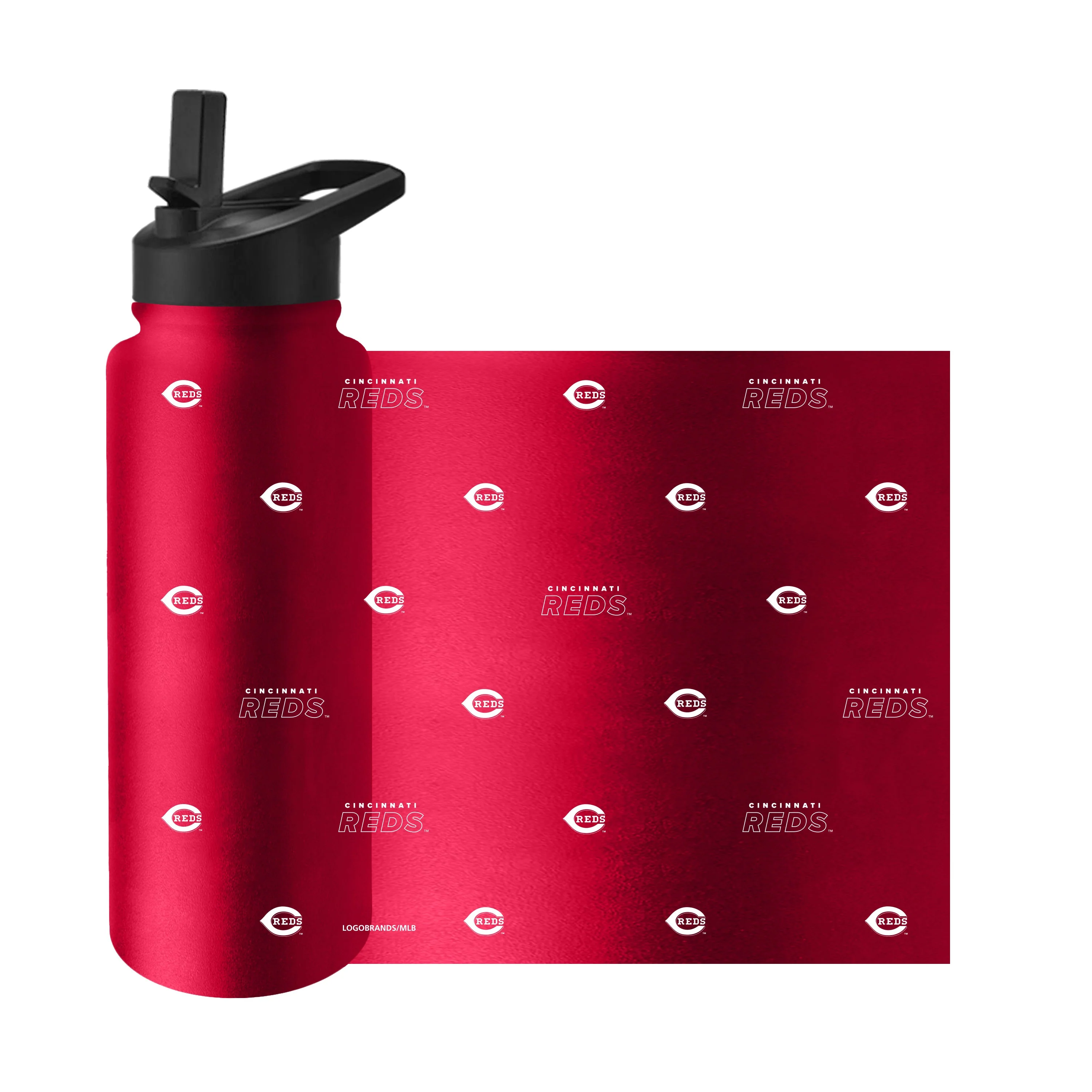 Cincinnati Reds 34oz Step And Repeat Quencher Bottle - Image 3