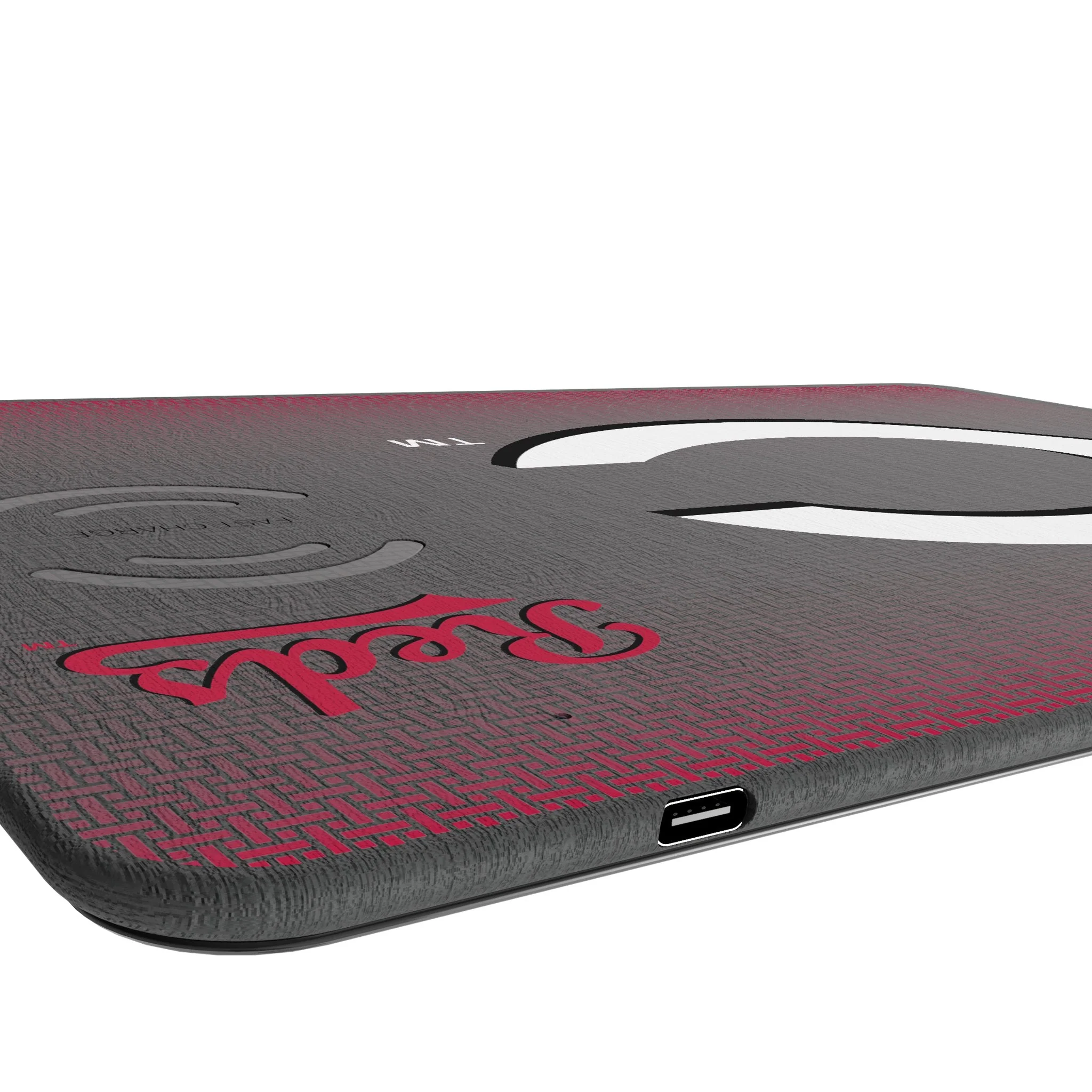 Cincinnati Reds Linen 15-Watt Wireless Charger and Mouse Pad - Image 3