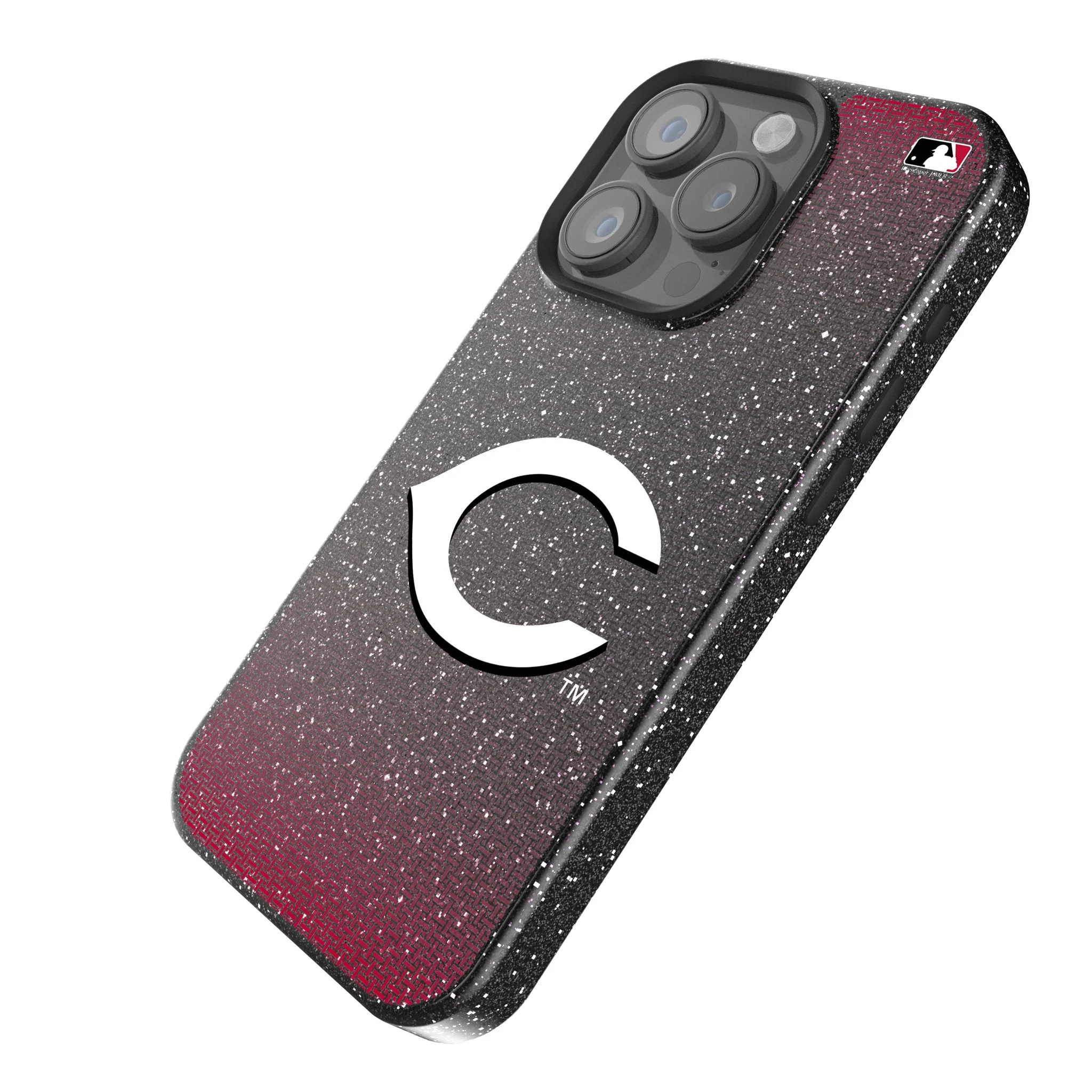 Cincinnati Reds Linen Bling Phone Case for Apple iPhone - Image 2
