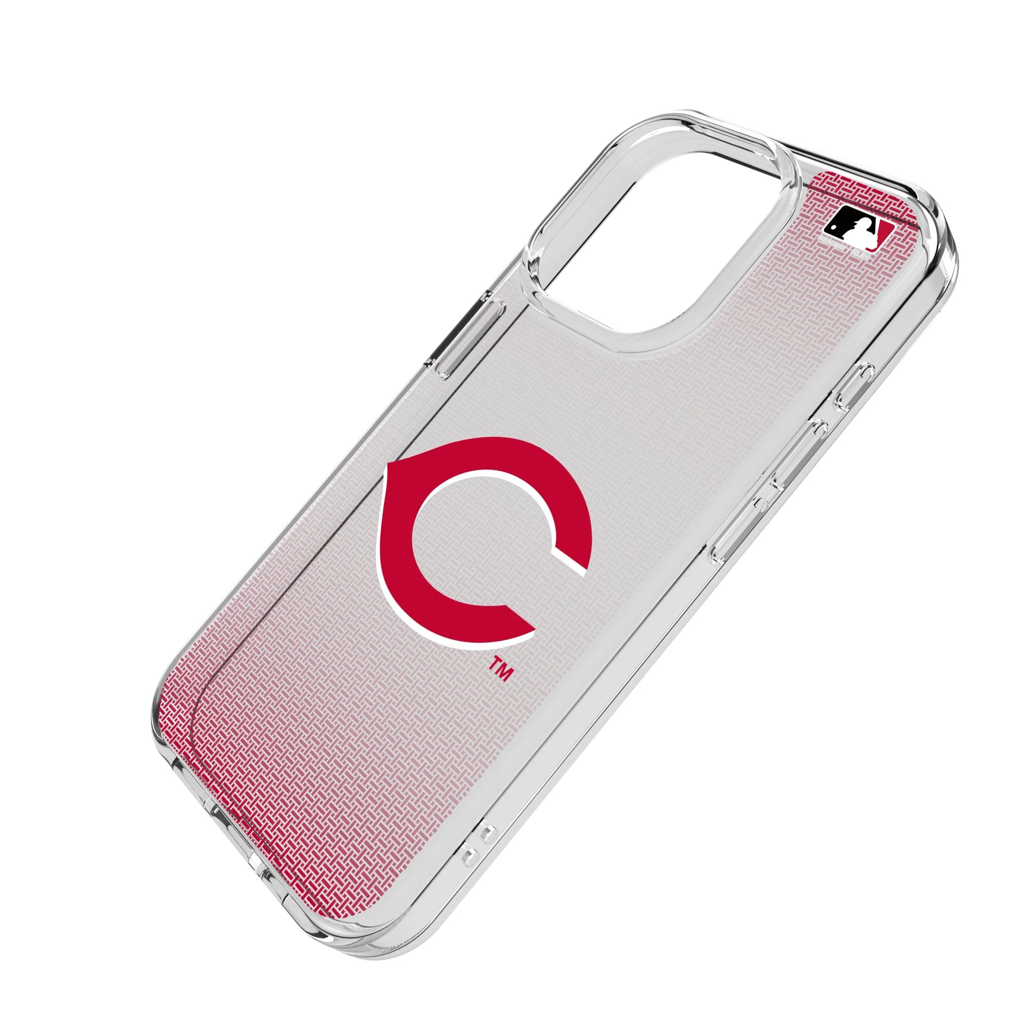 Cincinnati Reds Linen Clear Phone Case for Apple iPhone - Image 2