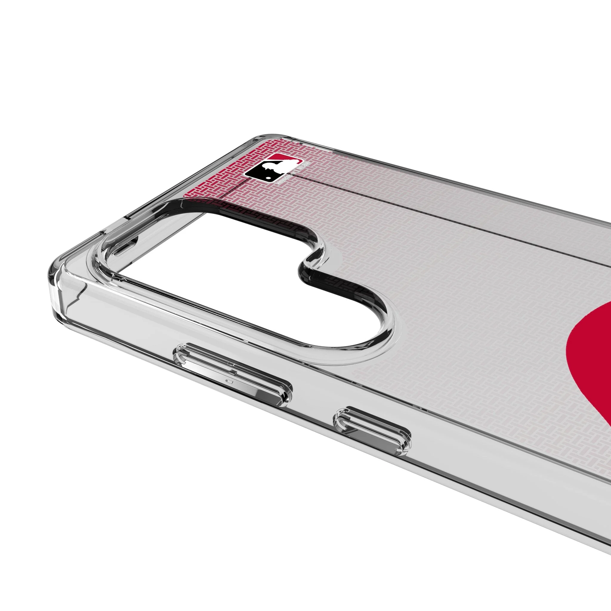 Cincinnati Reds Linen Clear Phone Case for Samsung Galaxy - Image 3