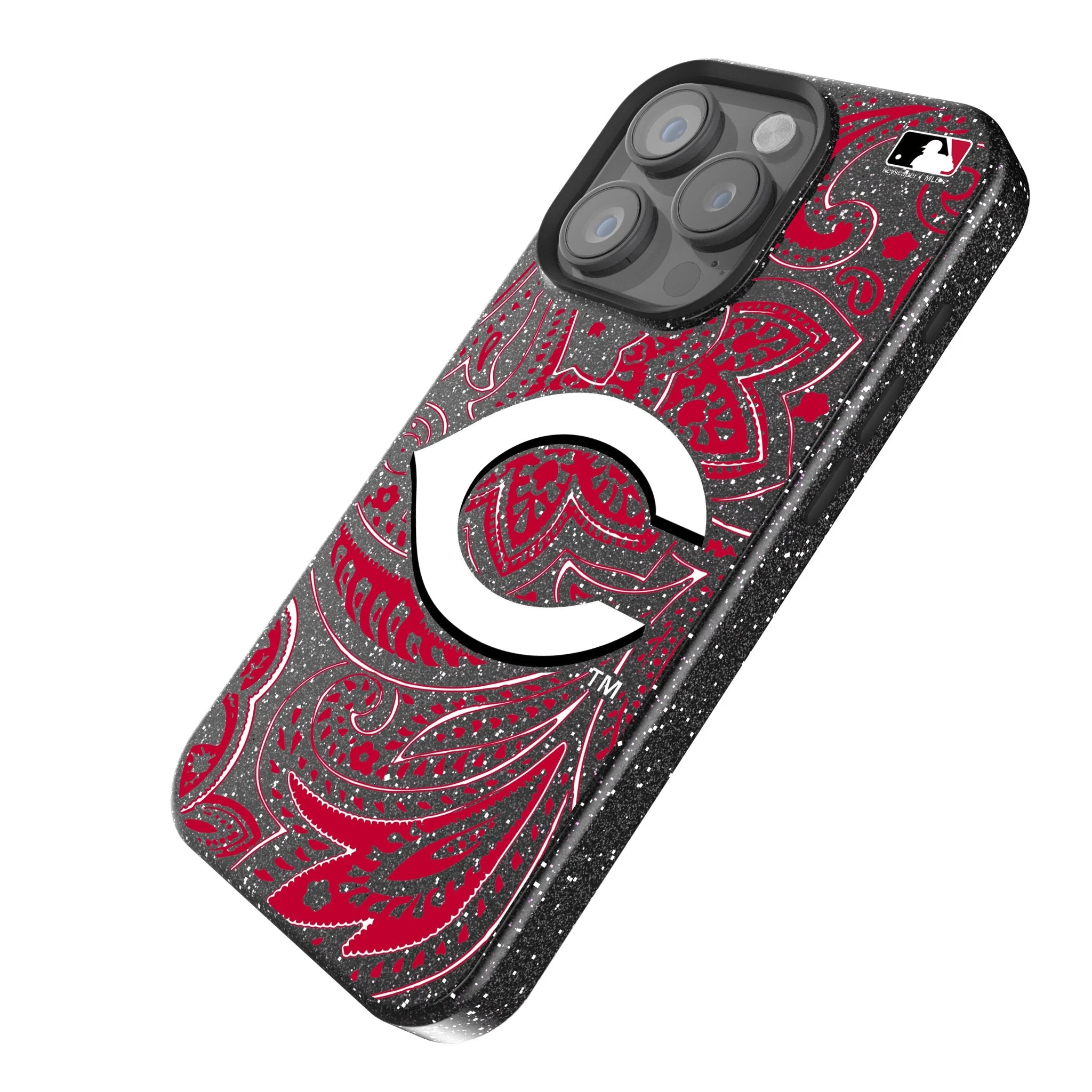 Cincinnati Reds Paisley Bling Phone Case - Image 2