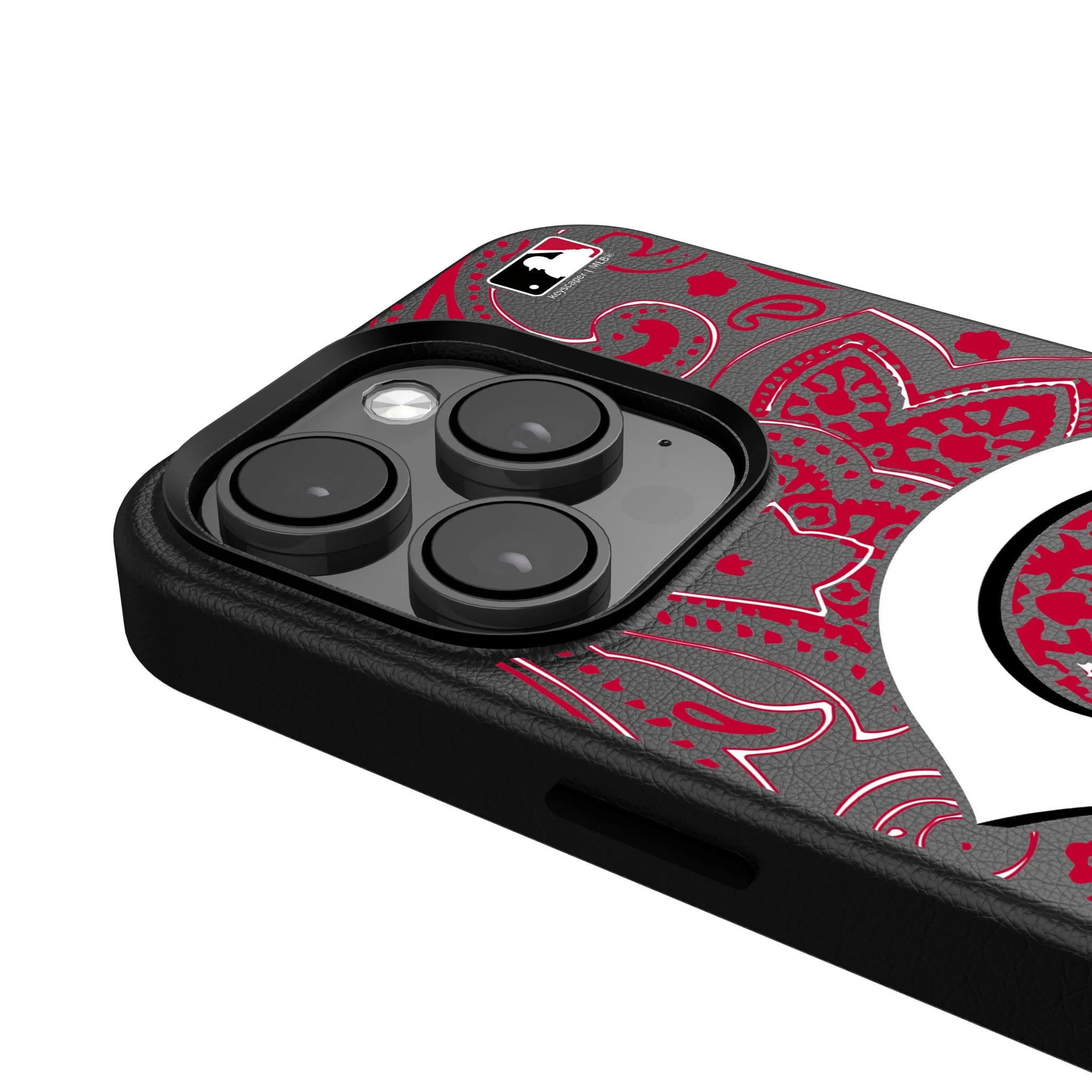 Cincinnati Reds Paisley MagSafe Compatible Phone Case for Apple iPhone - Image 4
