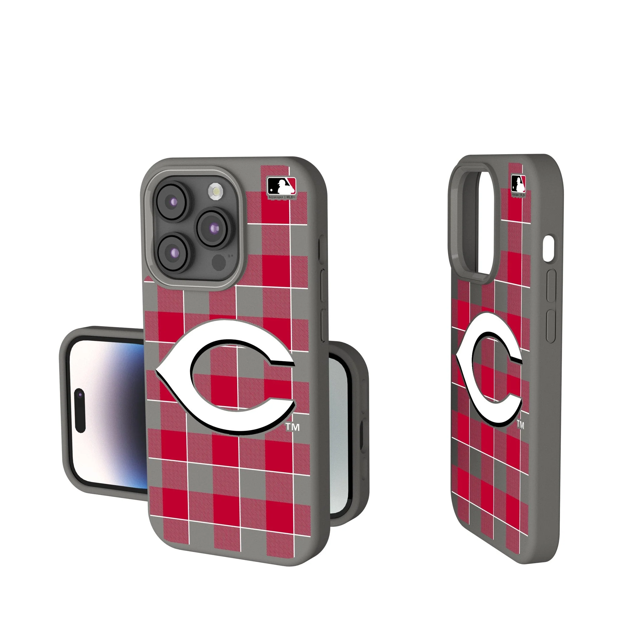 Cincinnati Reds Plaid Soft Touch Phone Case