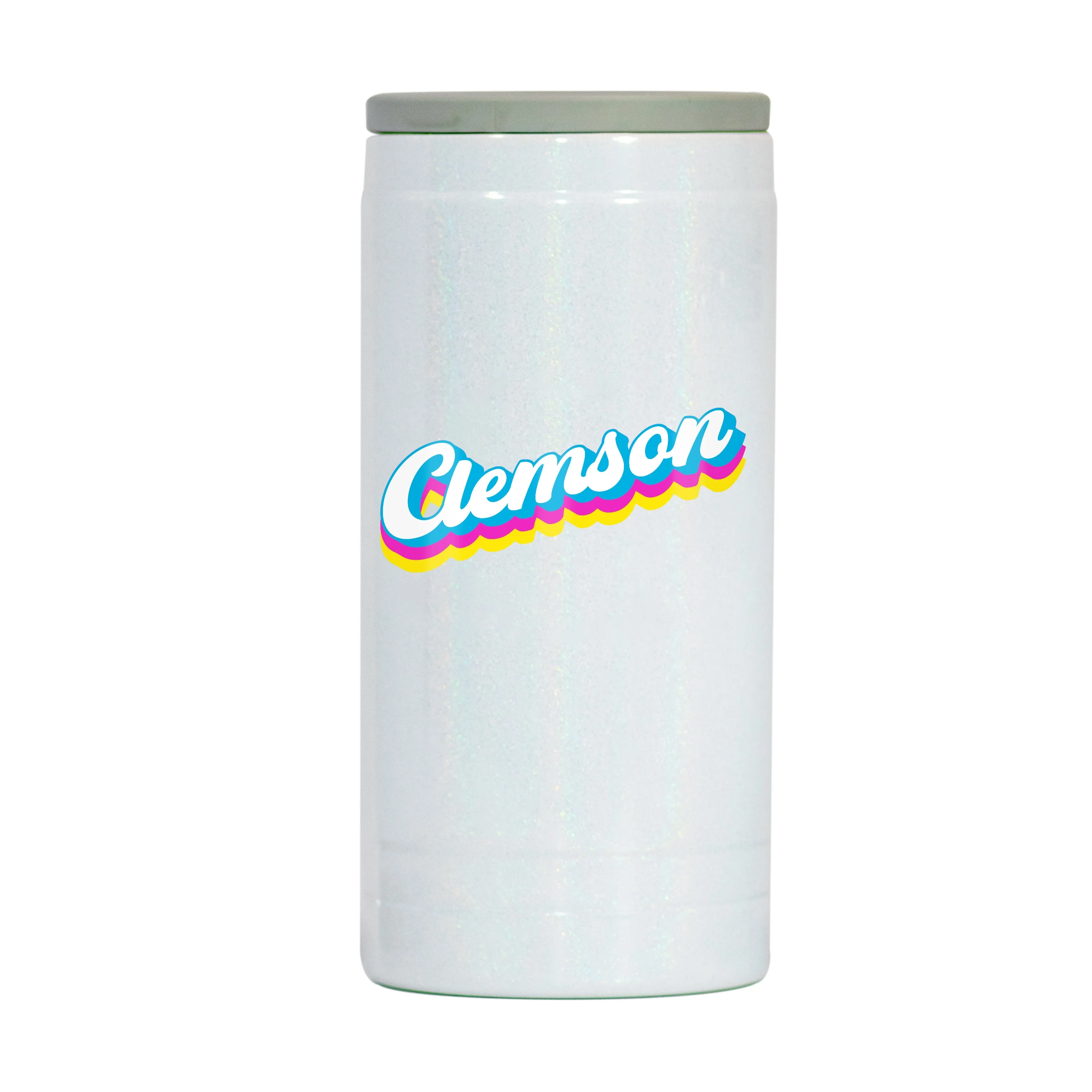 Clemson 12oz Shadow Iridescent Slim Coolie
