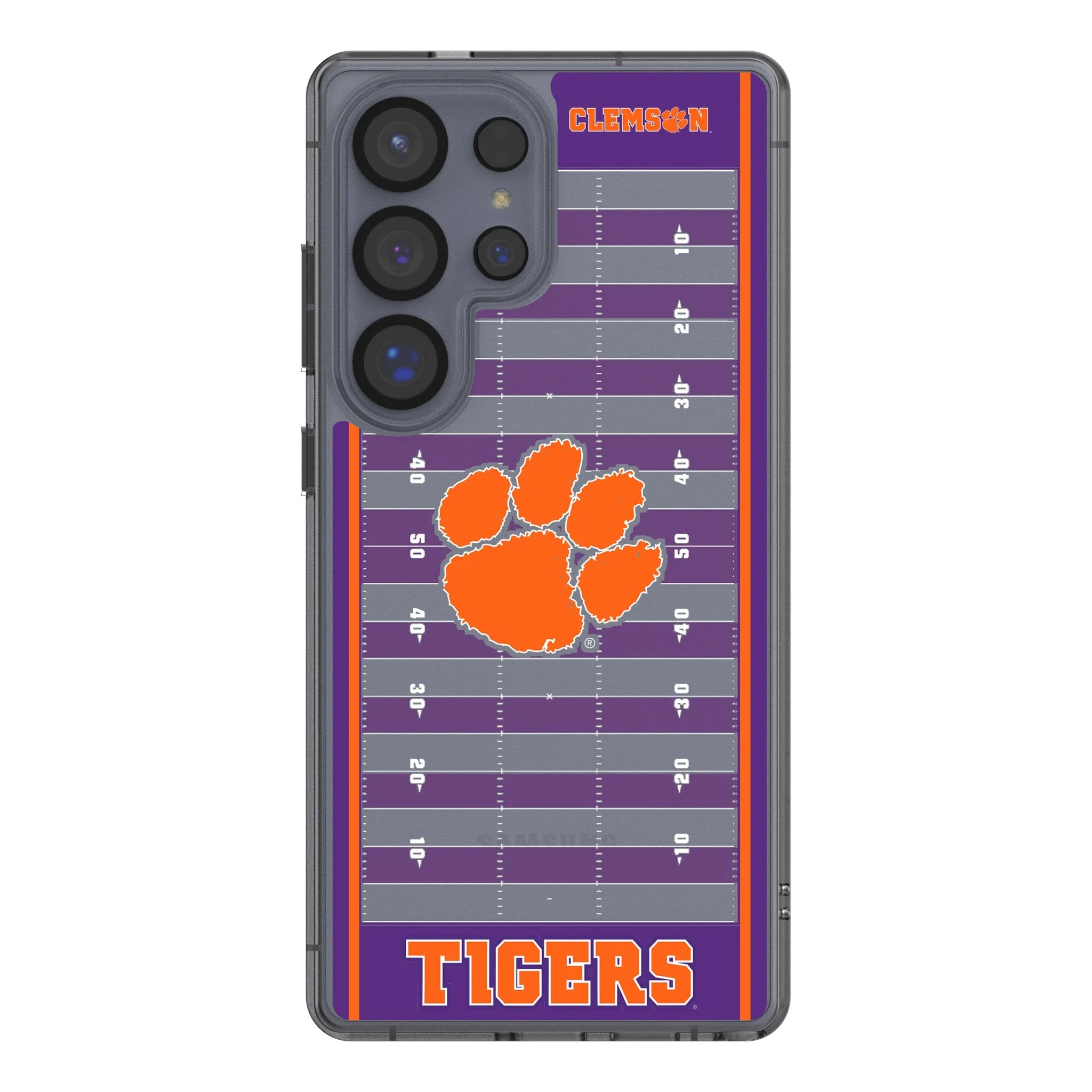 Clemson University Tigers Field Clear Phone Case for Samsung Galaxy