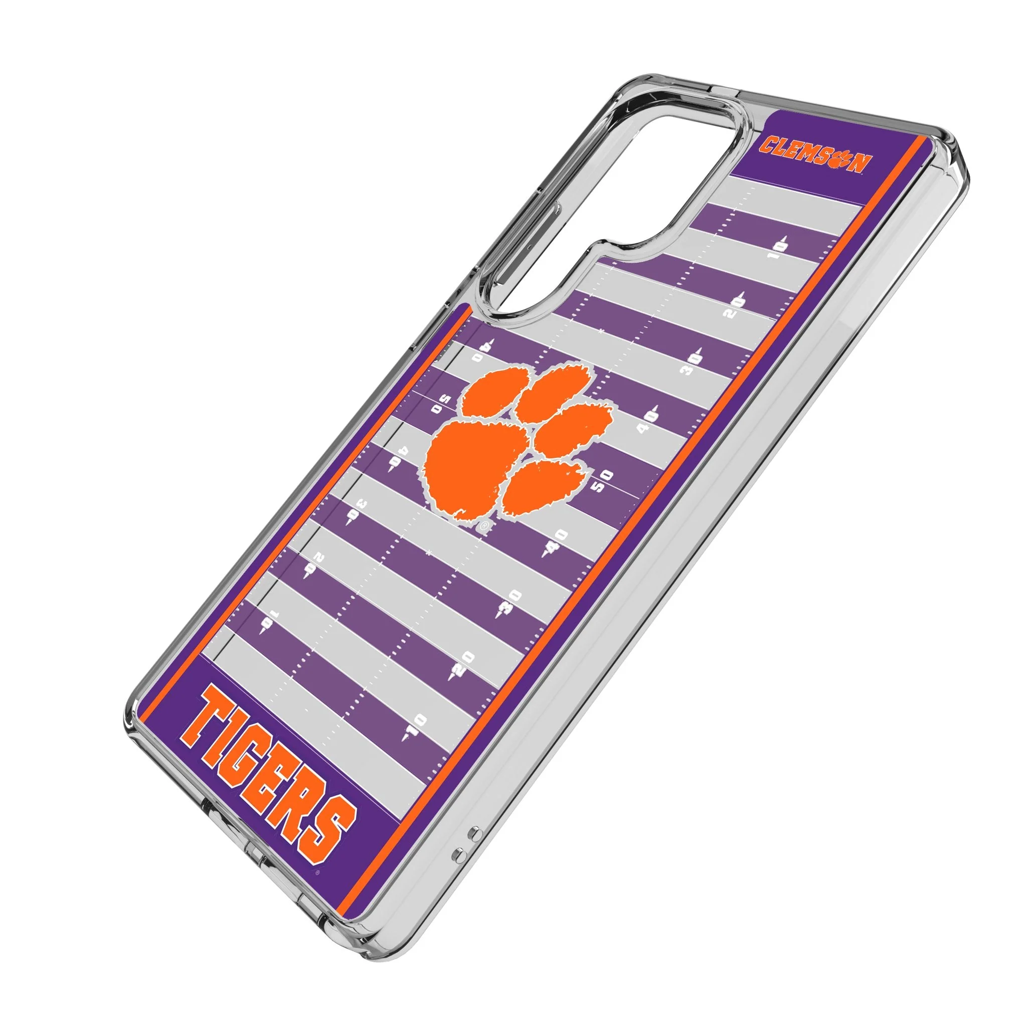 Clemson University Tigers Field Clear Phone Case for Samsung Galaxy - Image 2
