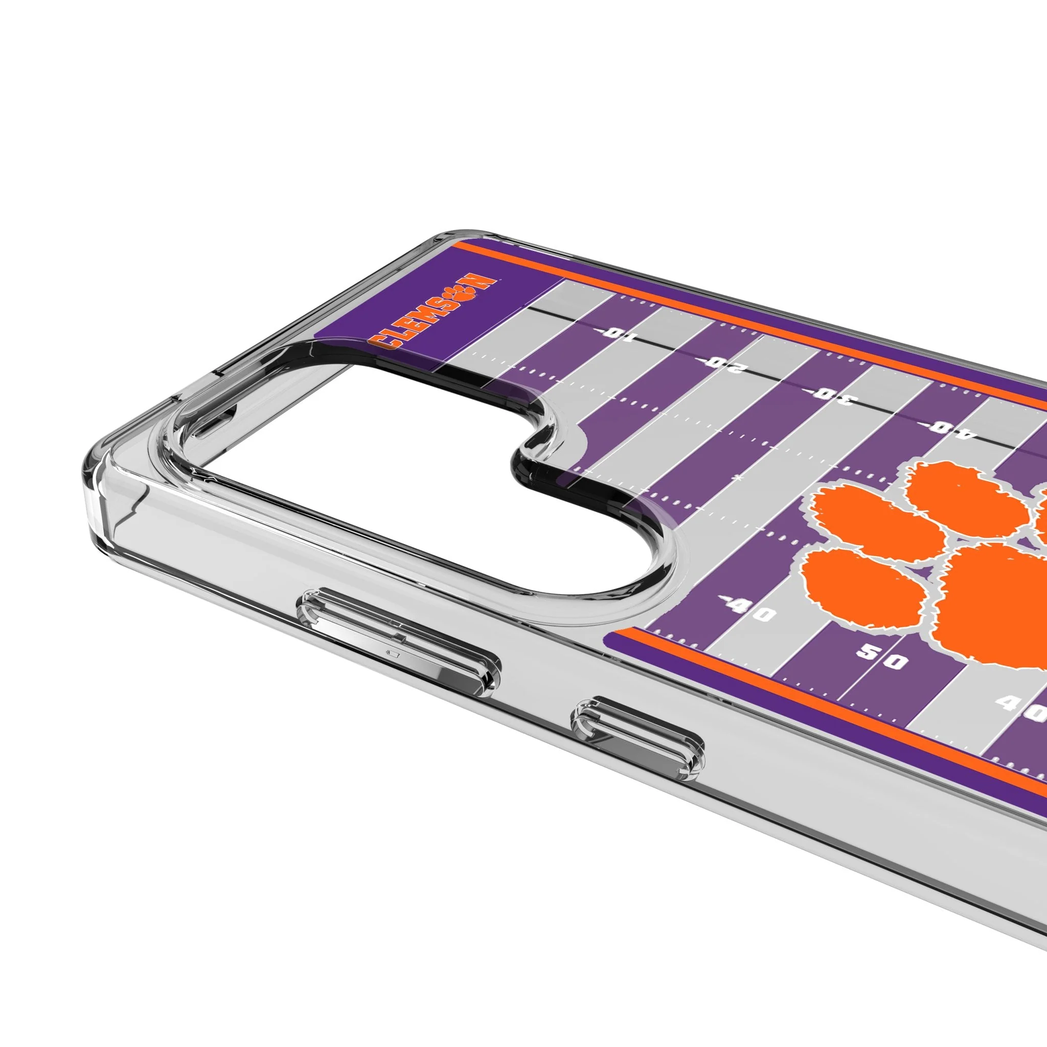 Clemson University Tigers Field Clear Phone Case for Samsung Galaxy - Image 3