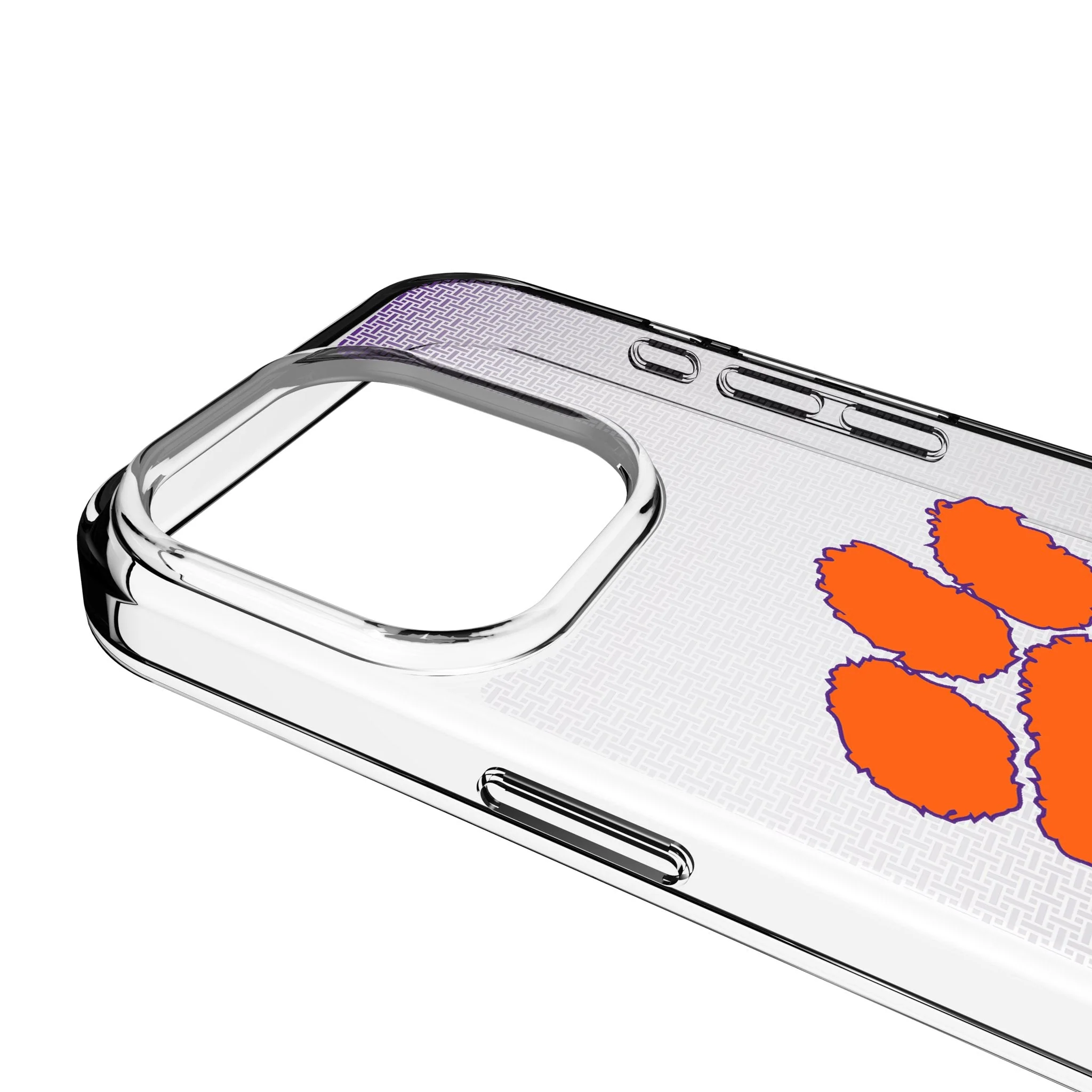 Clemson University Tigers Linen Clear Phone Case for Apple iPhone - Image 3
