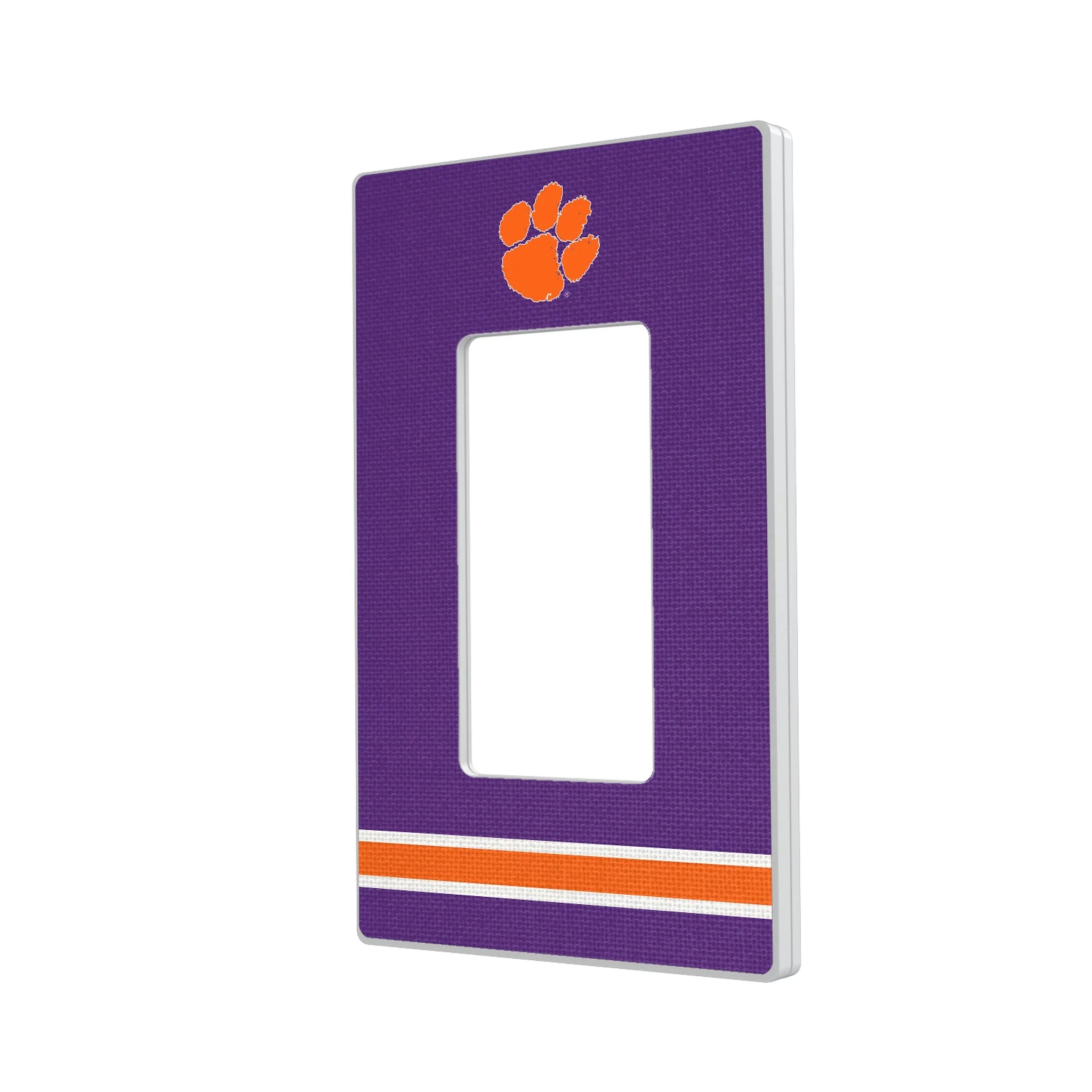 Clemson University Tigers Stripe Hidden-Screw Light Switch Plate - Image 2