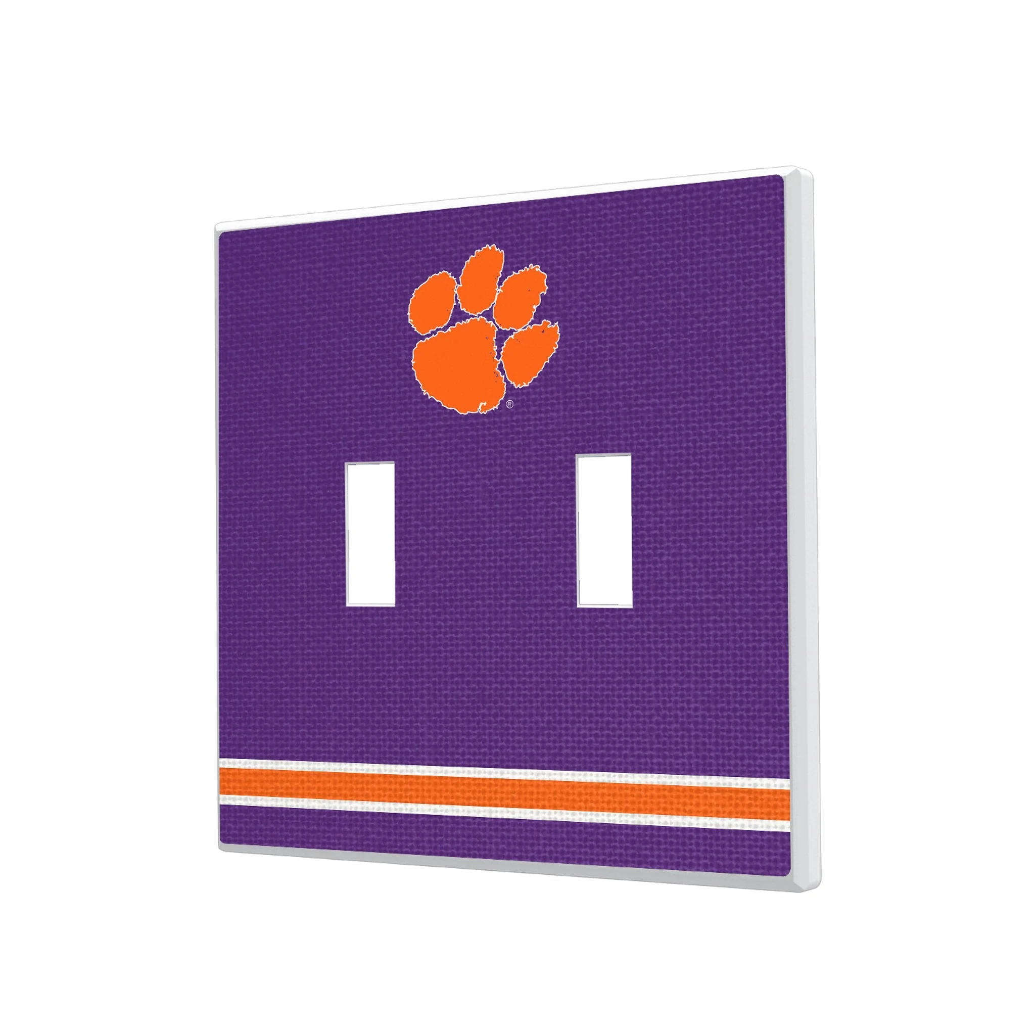 Clemson University Tigers Stripe Hidden-Screw Light Switch Plate - Image 3