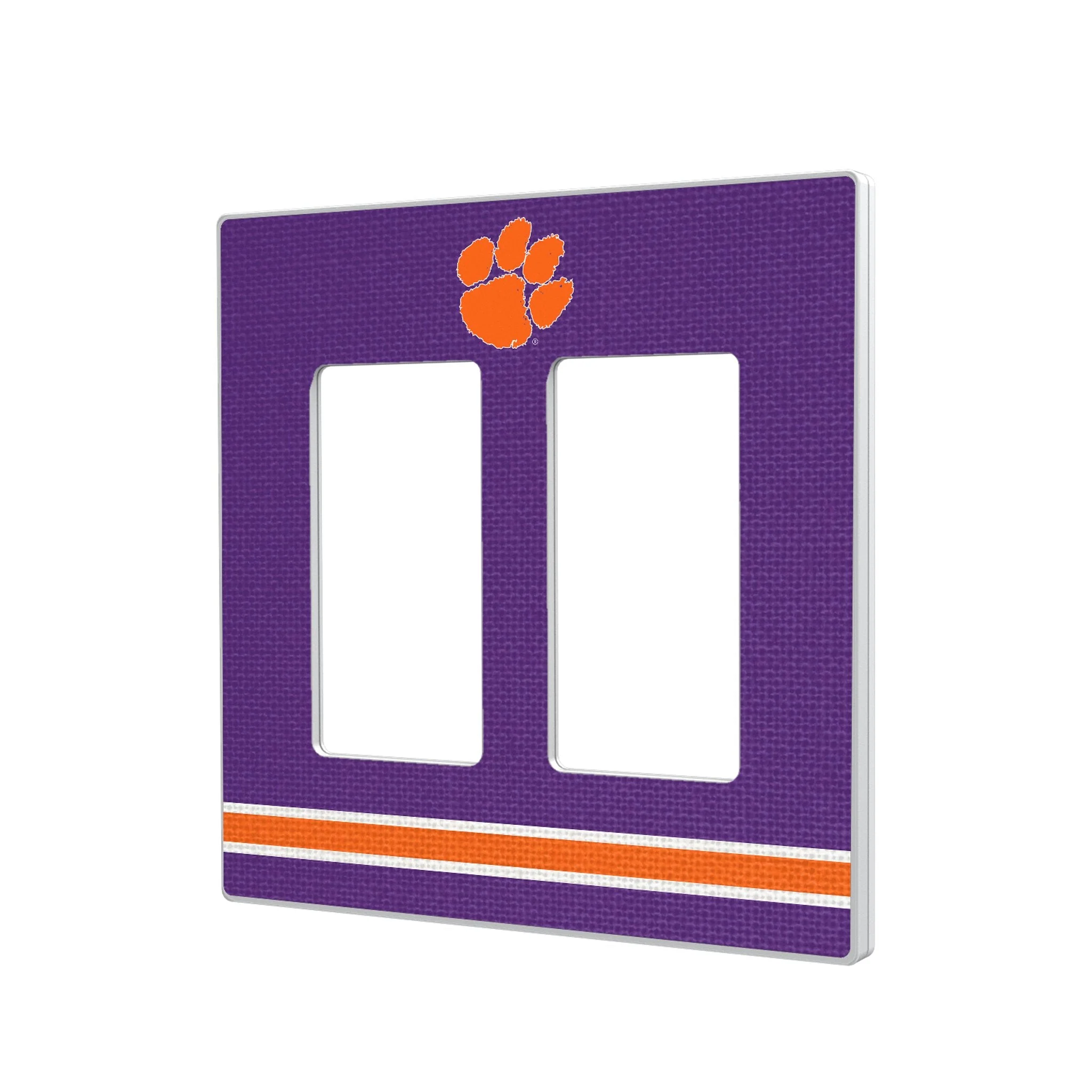 Clemson University Tigers Stripe Hidden-Screw Light Switch Plate - Image 4