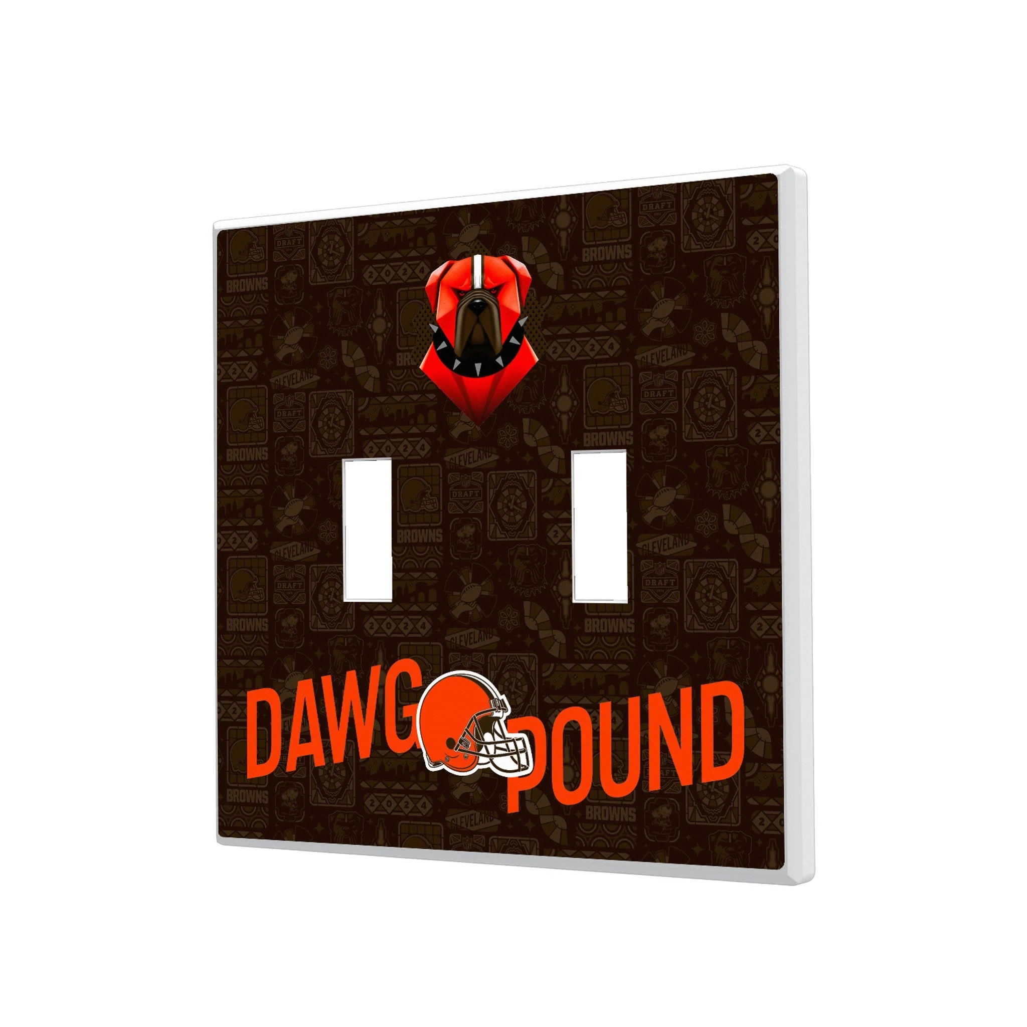 Cleveland Browns 2024 Illustrated Limited Edition Hidden-Screw Light Switch Plate - Image 3