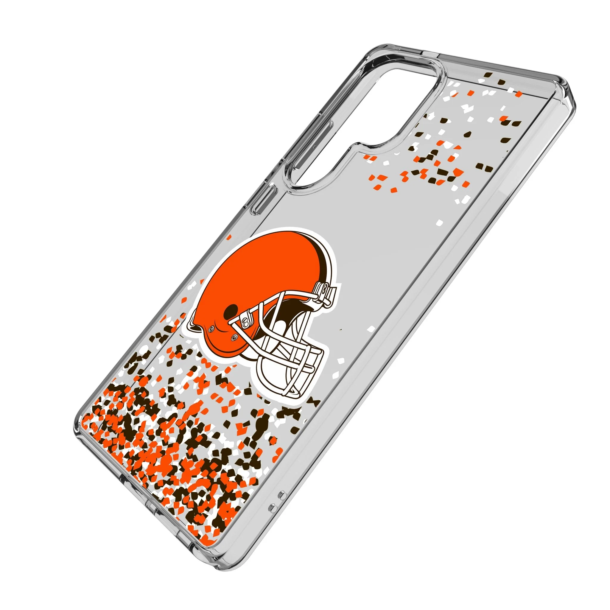 Cleveland Browns Confetti Clear Phone Case for Samsung Galaxy - Image 2