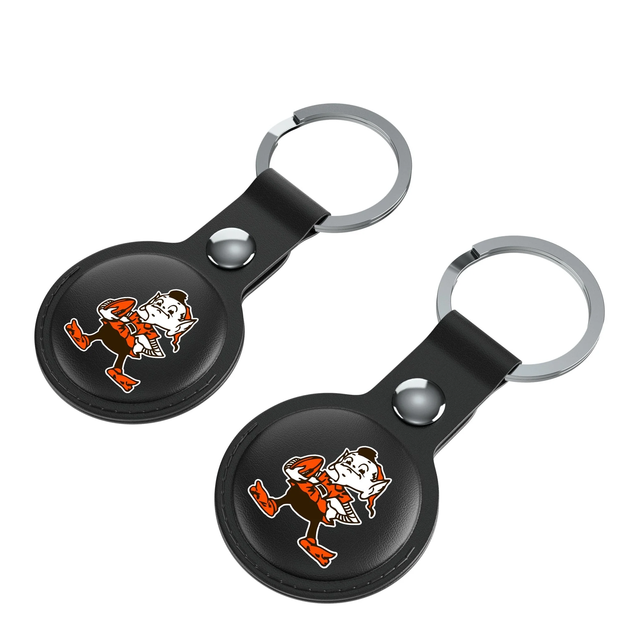 Cleveland Browns Historic Collection Insignia Black Airtag Holder 2-Pack - Image 3