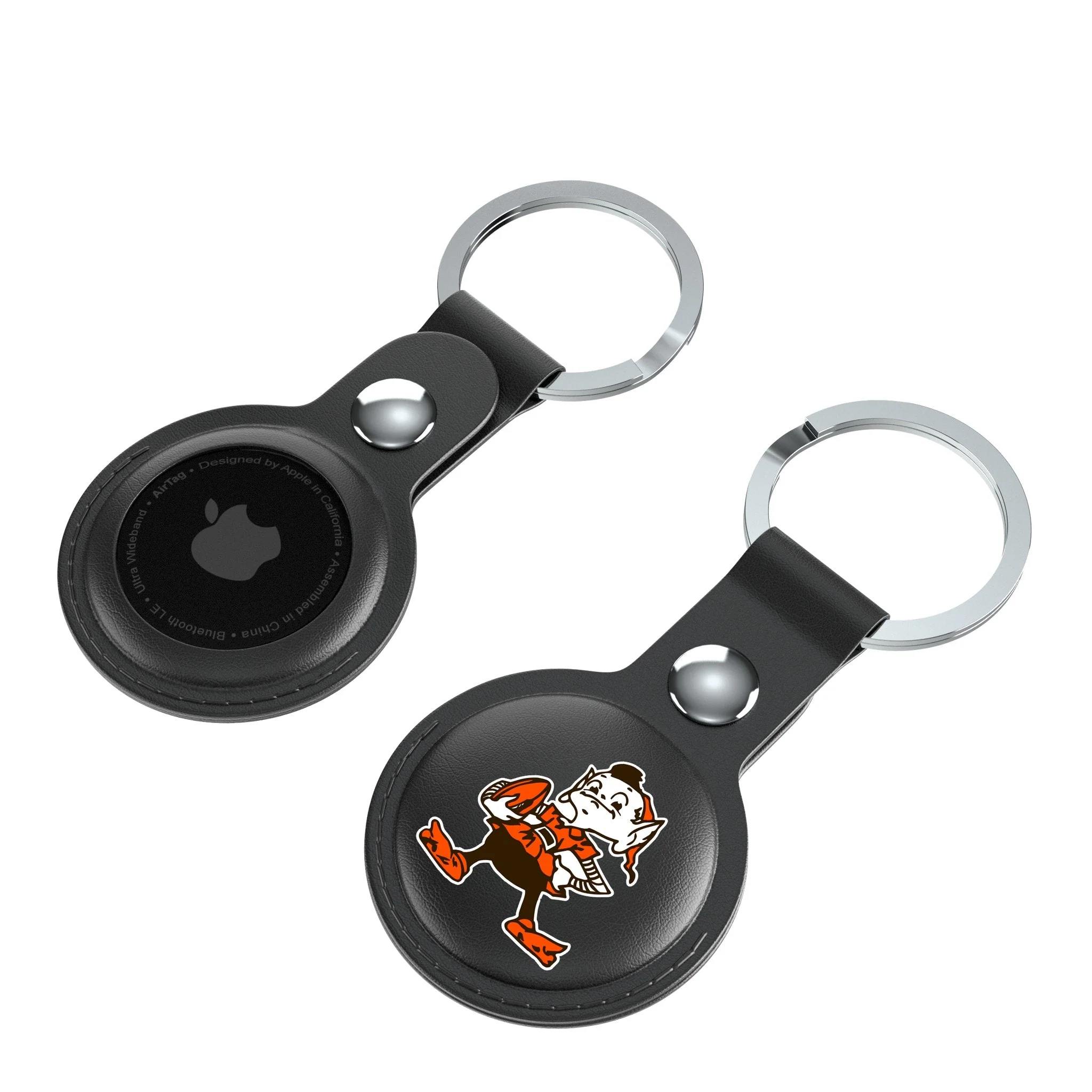 Cleveland Browns Historic Collection Insignia Black Airtag Holder 2-Pack - Image 4