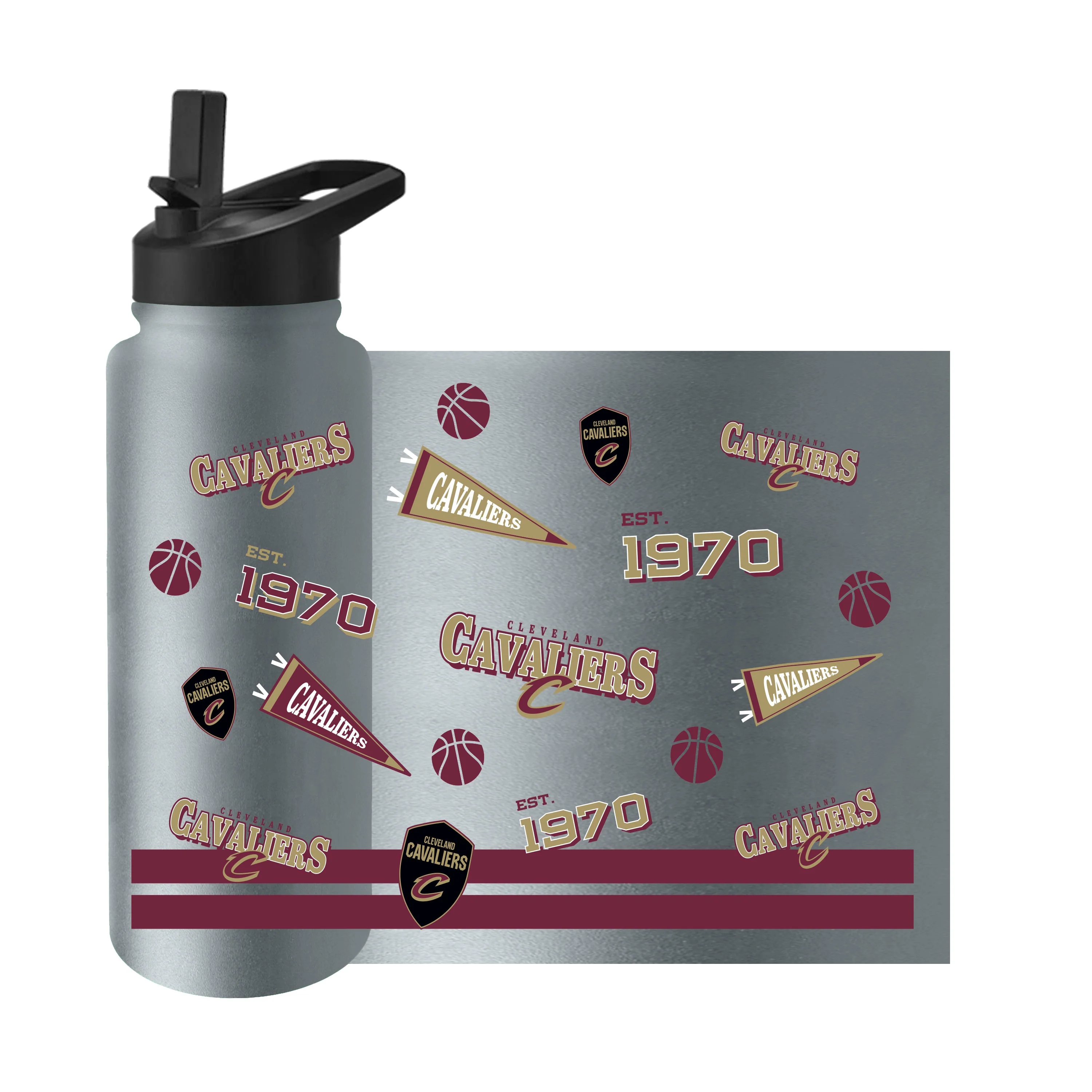 Cleveland Cavaliers 34oz Native Quencher Bottle - Image 3