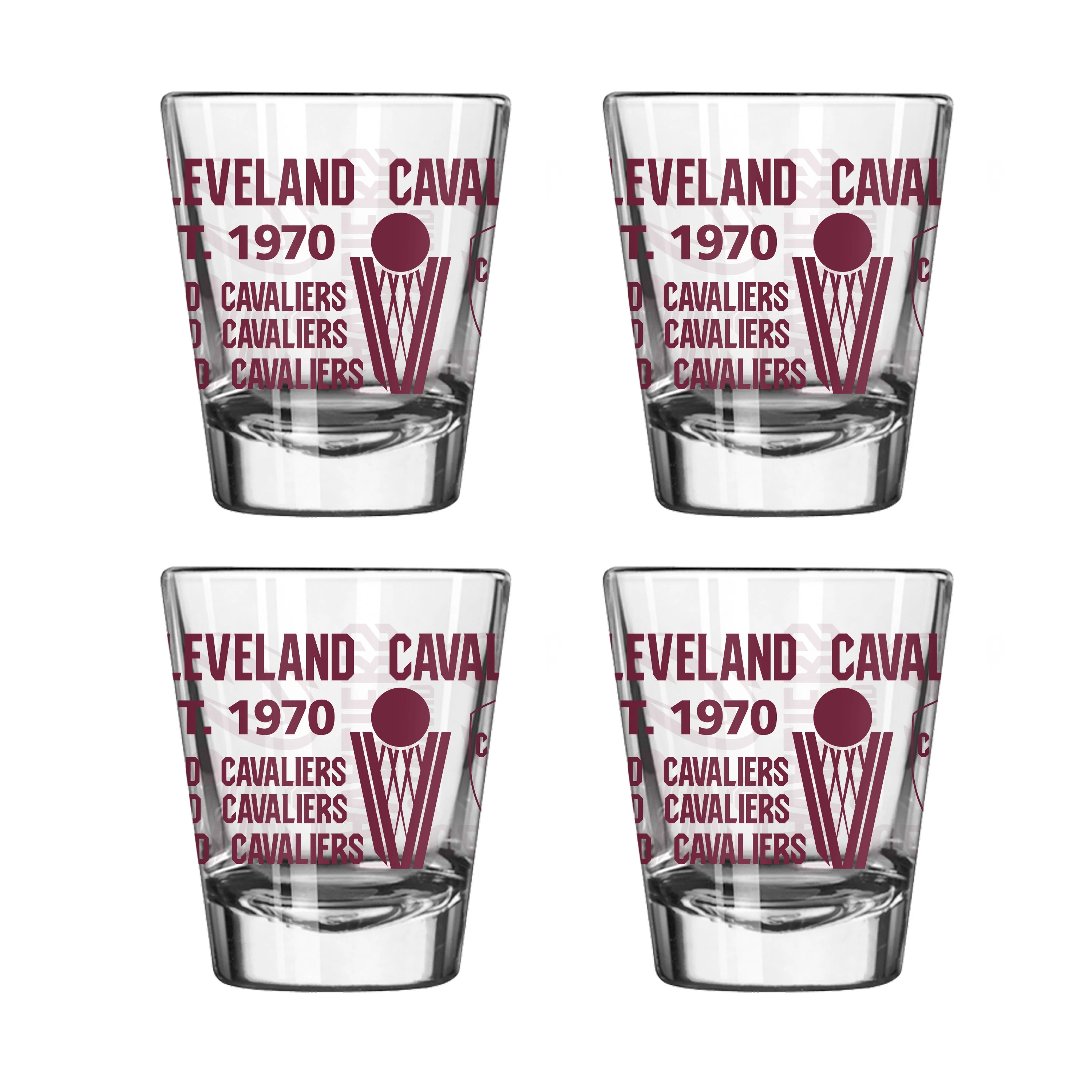 Cleveland Cavaliers 4pk Spirit 2oz Shot Glass