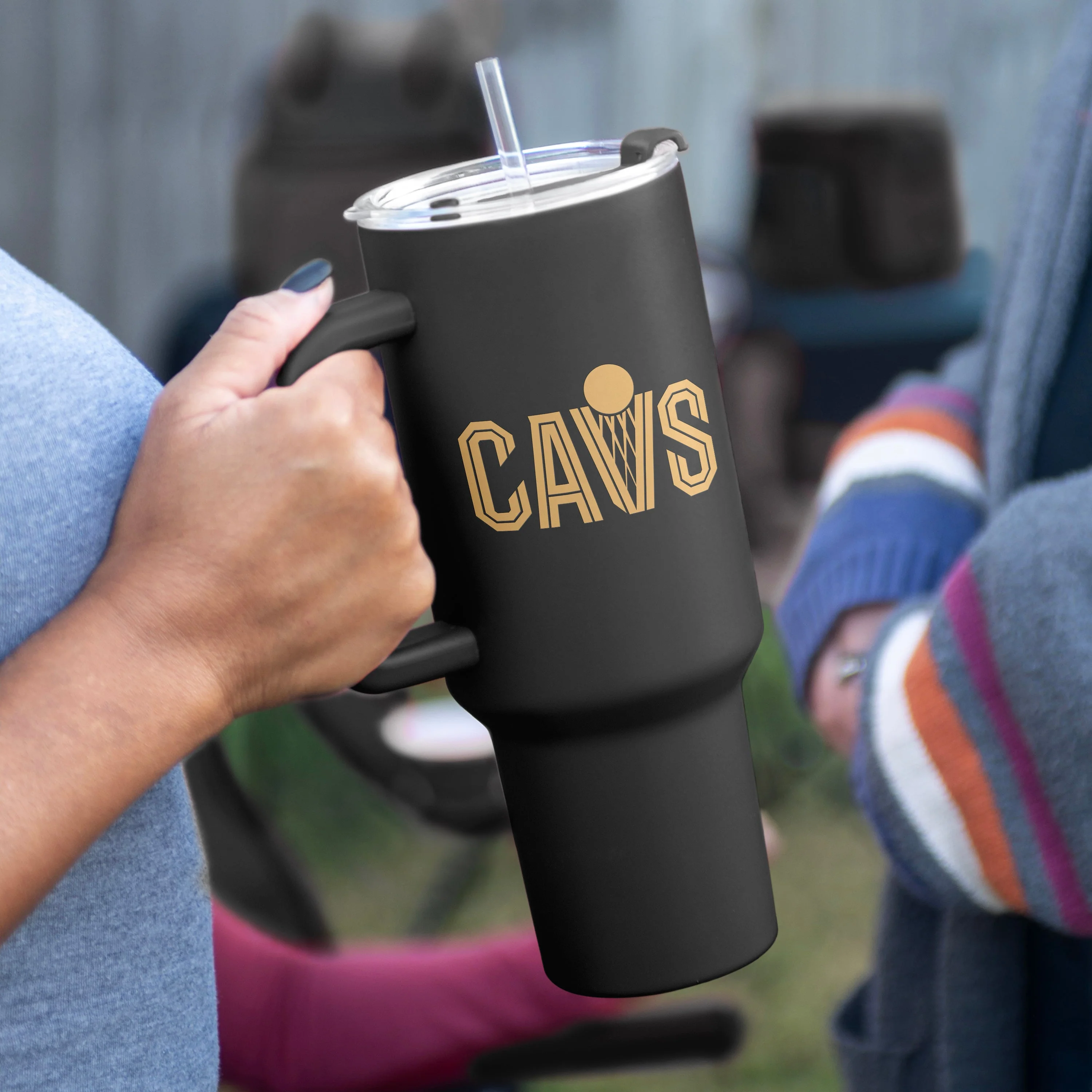 Cleveland Cavaliers Black 40oz Flipside Powder Coat Tumbler - Image 3