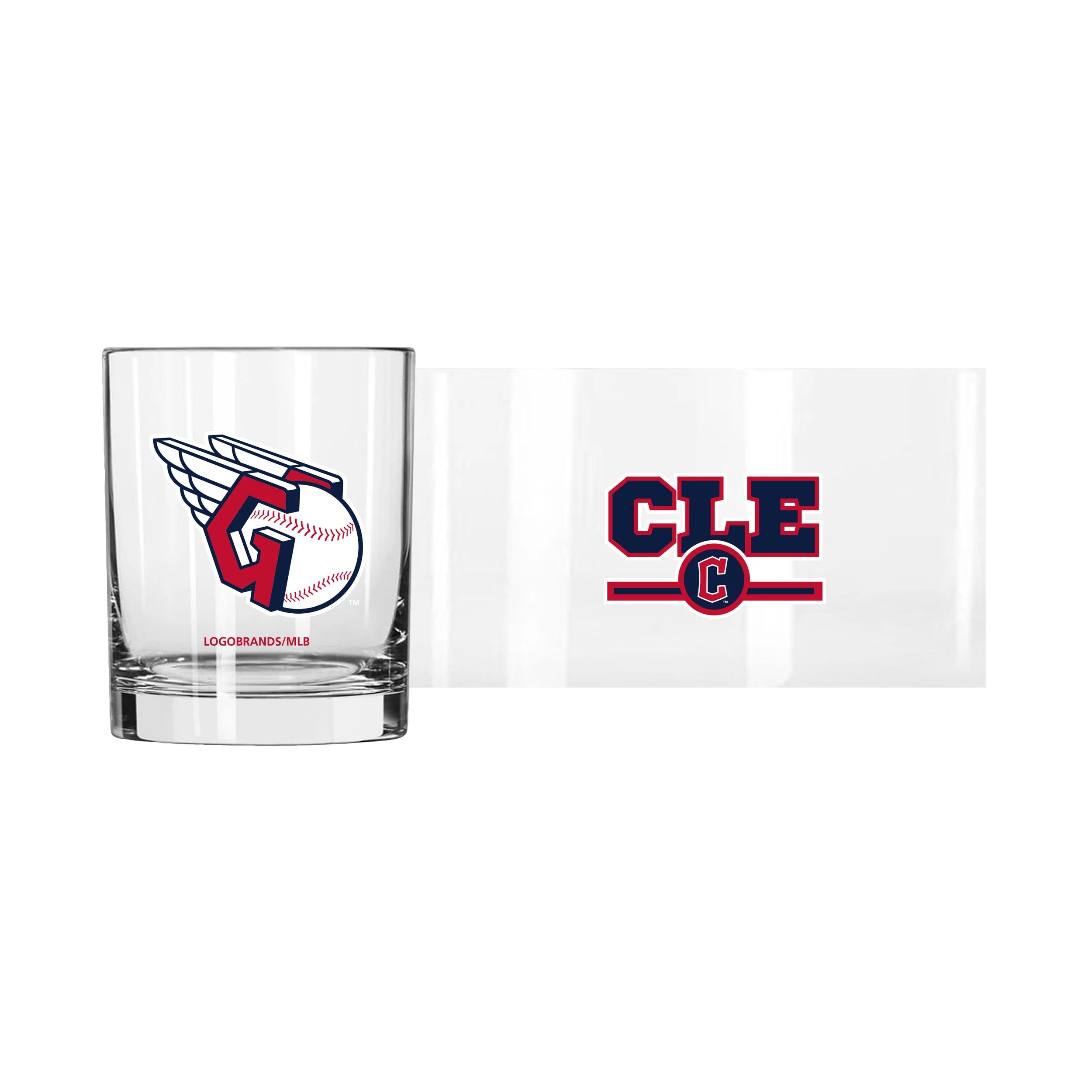 Cleveland Guardians 14oz Letterman Rocks Glass - Image 2