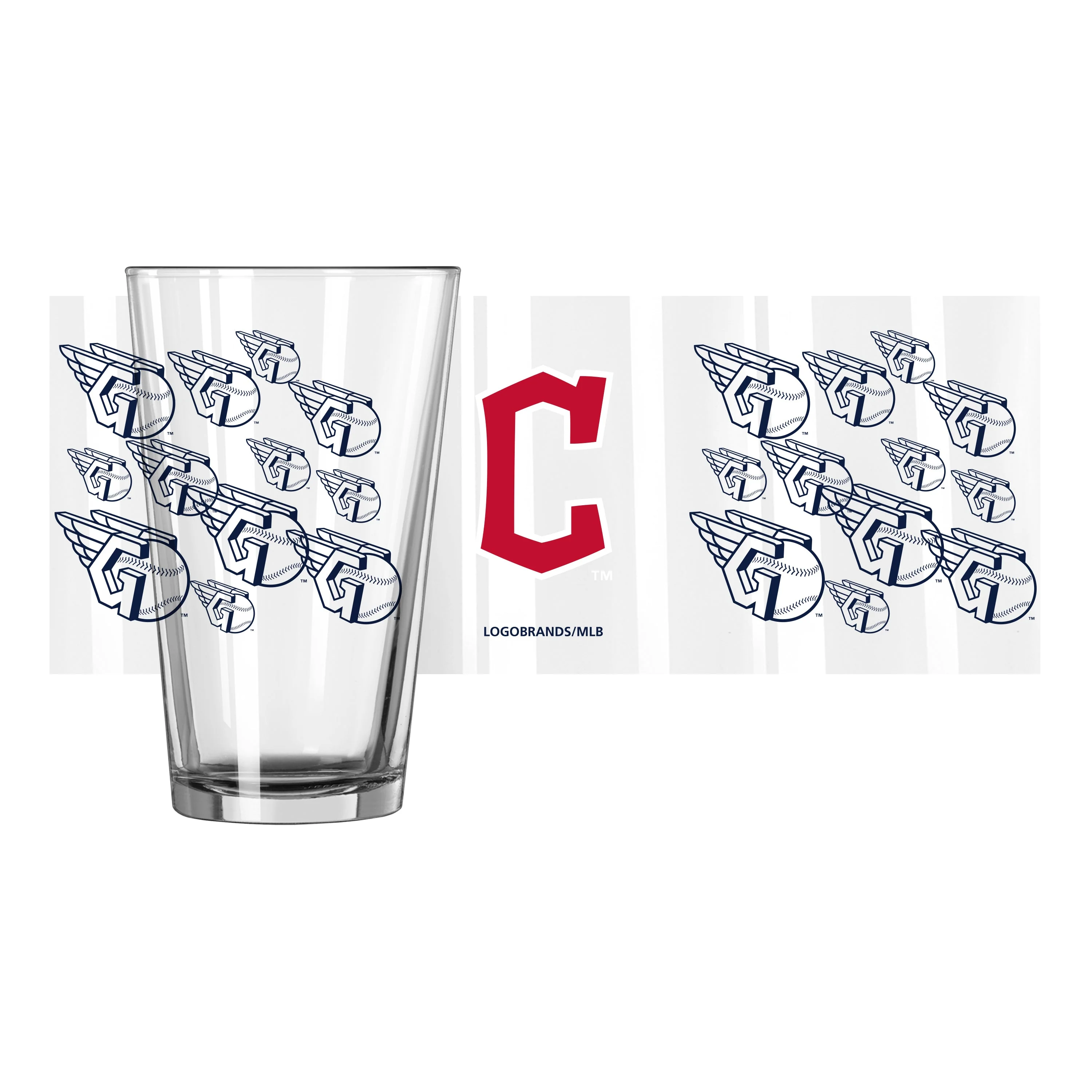 Cleveland Guardians 16oz Scatter Pint Glass - Image 2