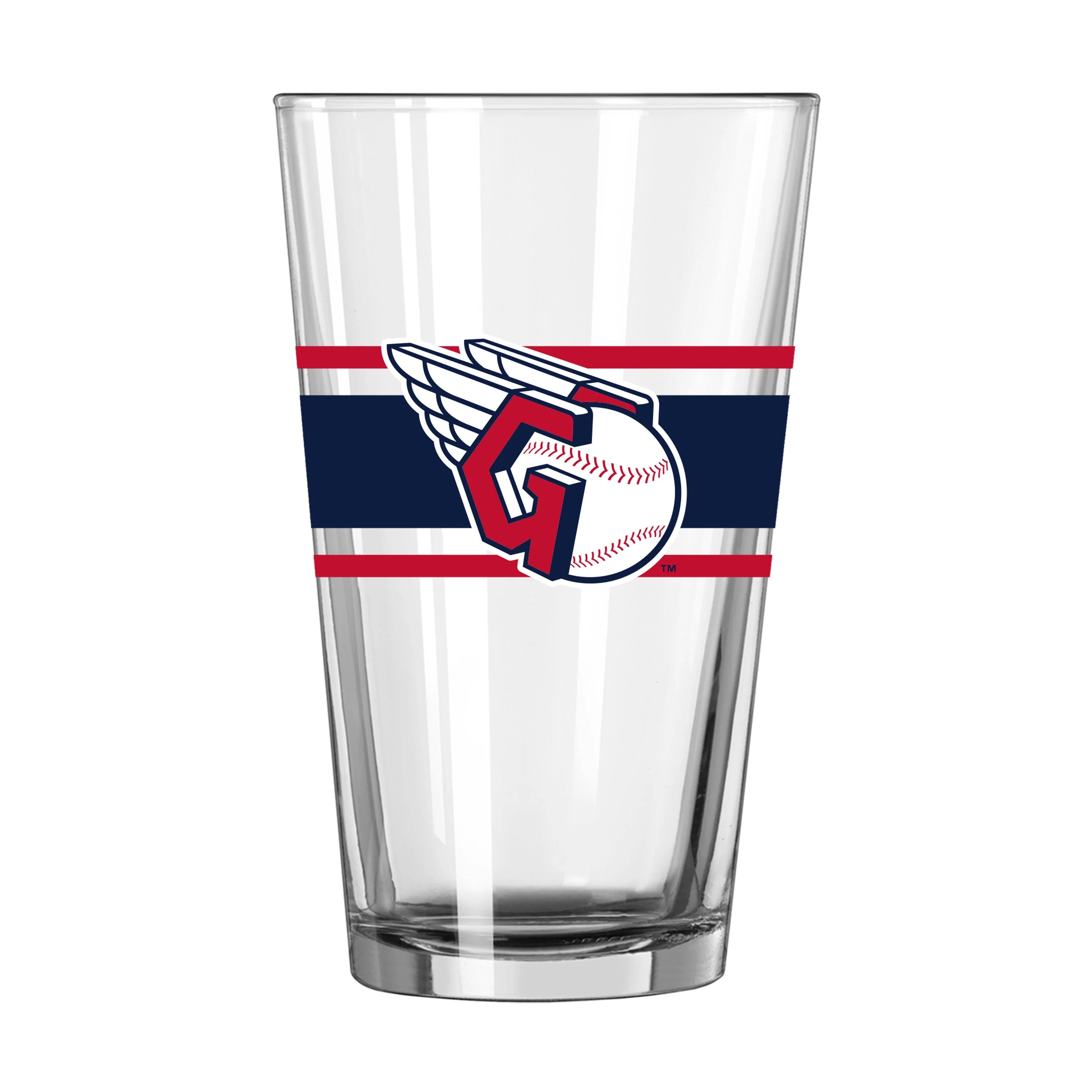 Cleveland Guardians 16oz Stripe Pint Glass