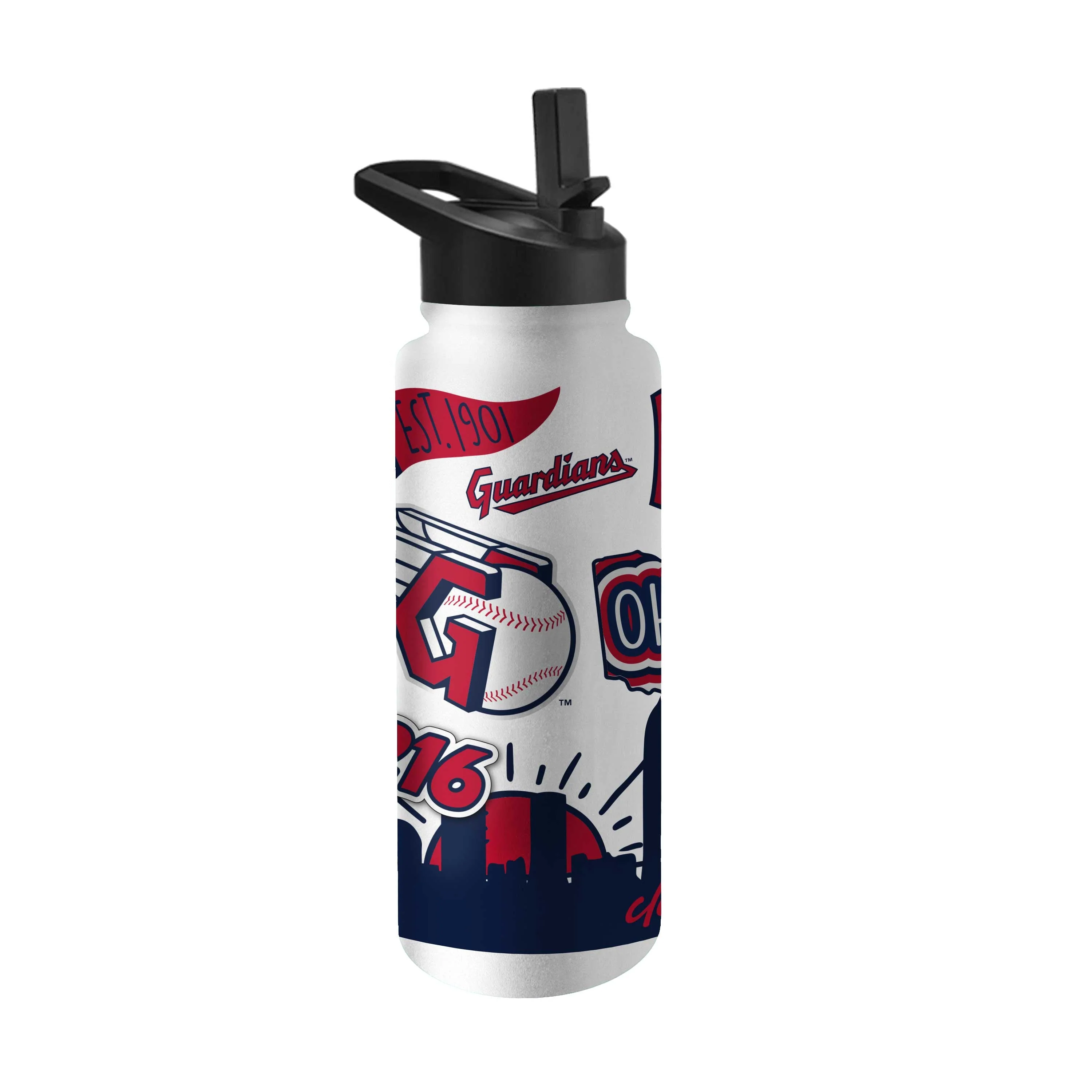 Cleveland Guardians 34oz Native Quencher Bottle - Image 2