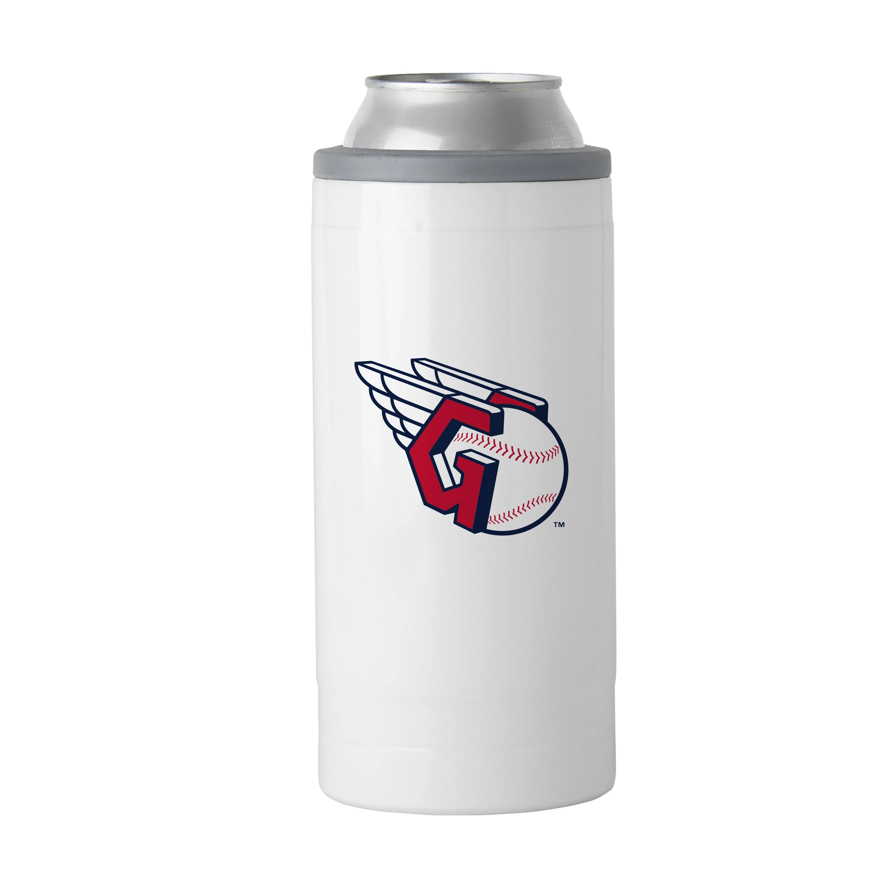 Cleveland Guardians Letterman 12 oz Slim Can Coolie - Image 2