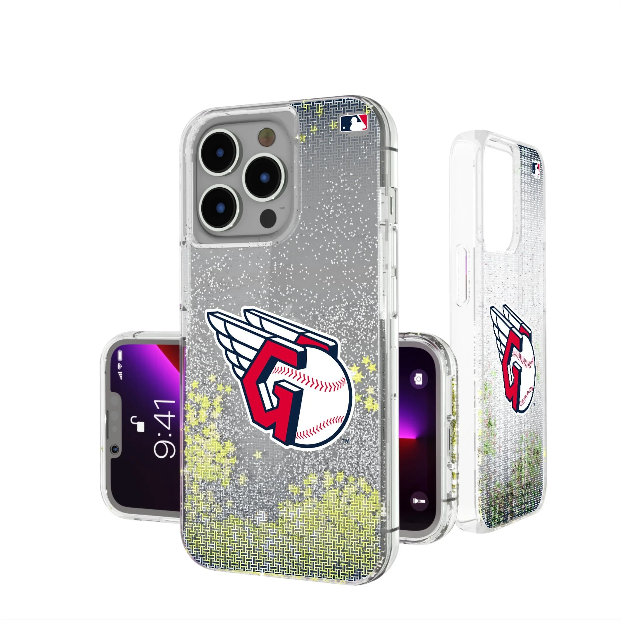 Cleveland Guardians Linen Glitter Phone Case