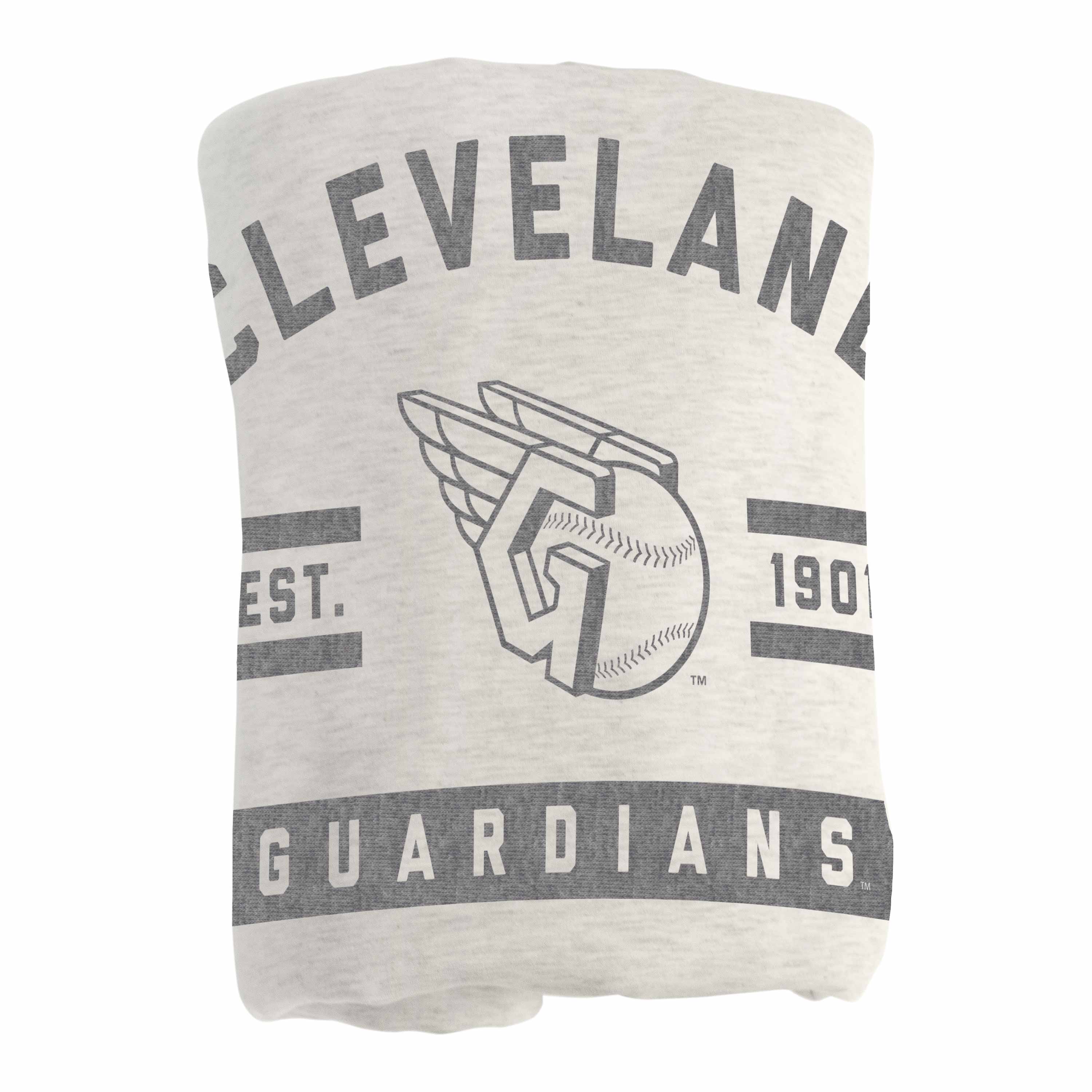 Cleveland Guardians Oatmeal Sweatshirt Blanket - Image 3